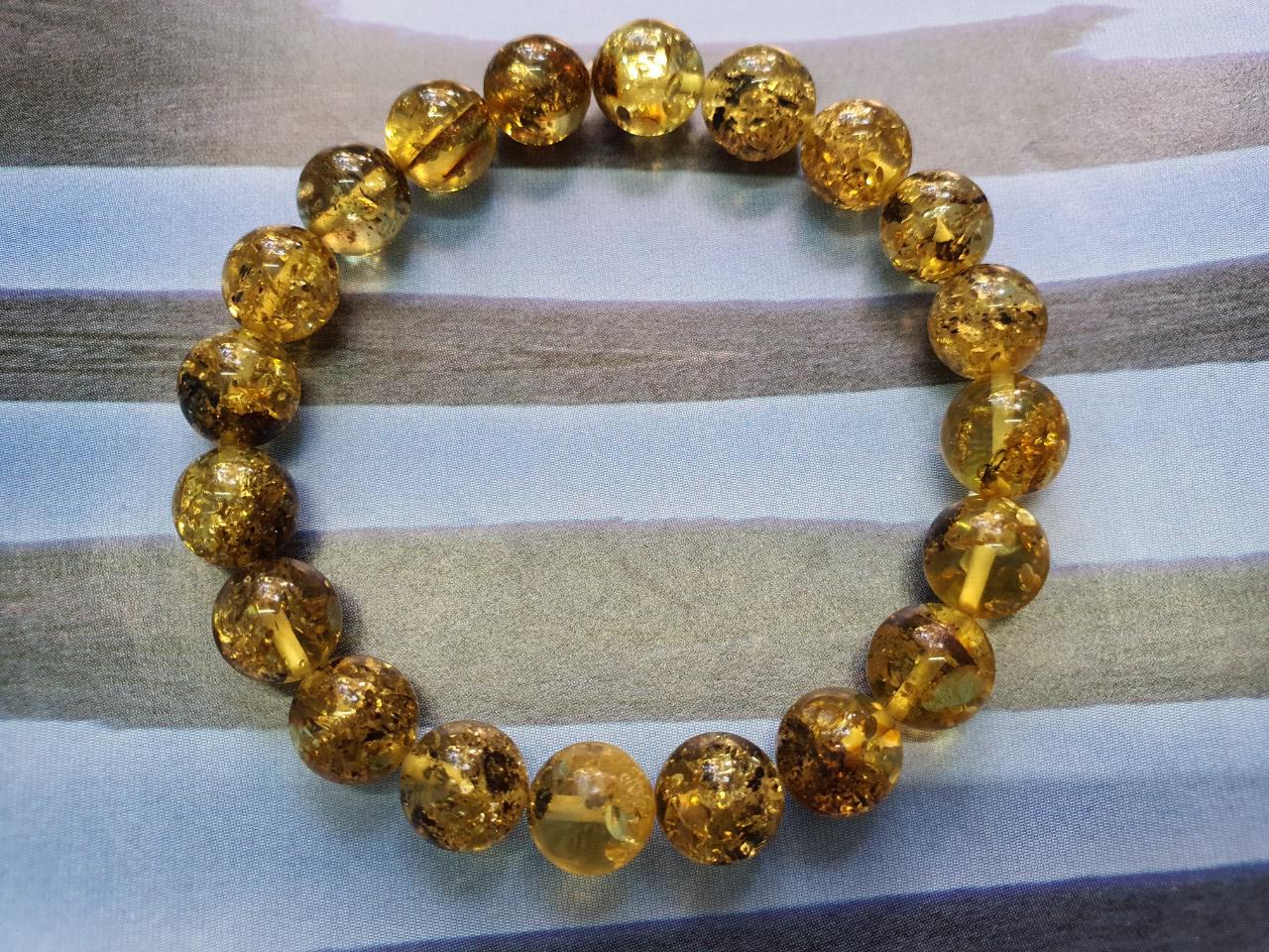 Vòng hổ phách Nga Baltic VHP230221-07 9,5ly 9,9g size 17,2