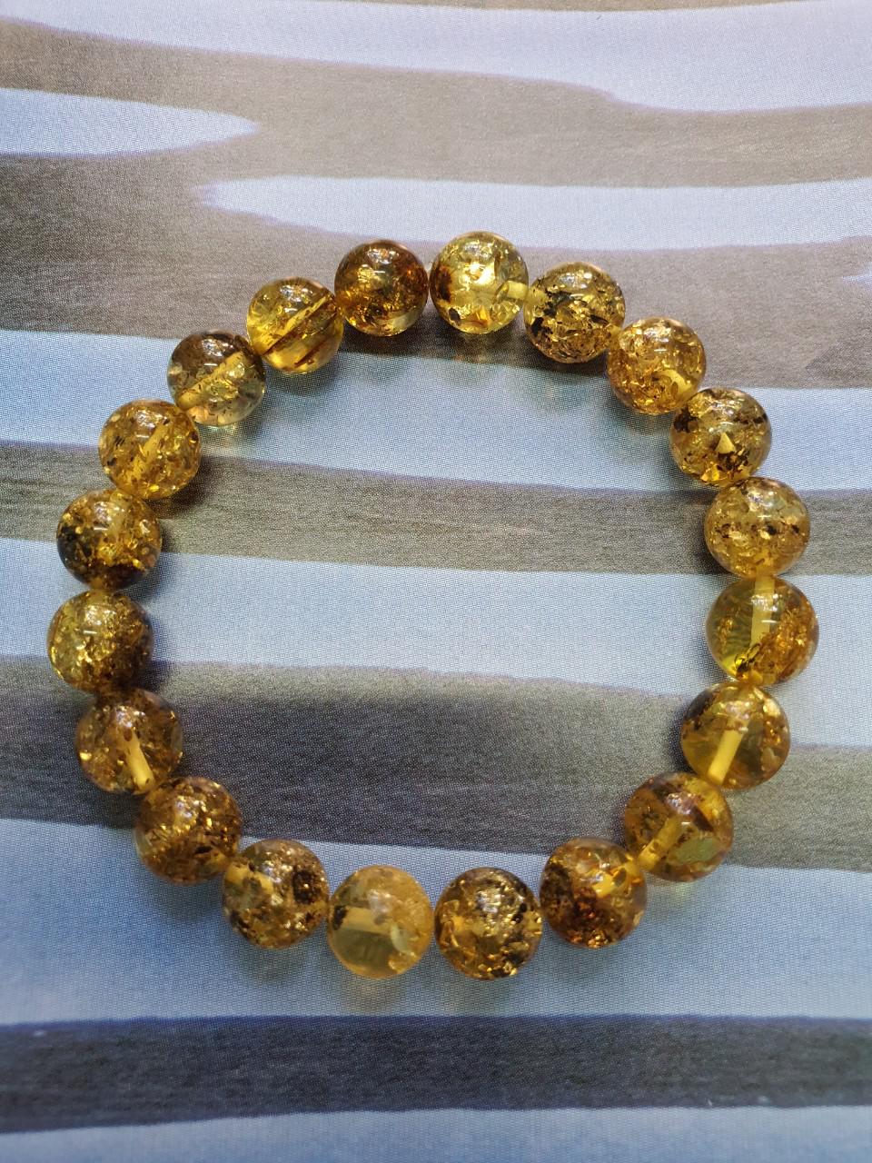 Vòng hổ phách Nga Baltic VHP230221-07 9,5ly 9,9g size 17,2