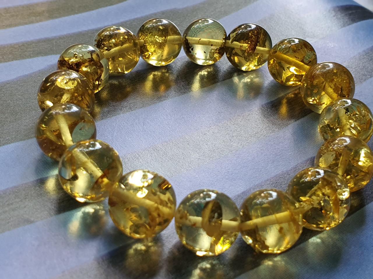 Vòng hổ phách Nga Baltic VHP230321-12 12ly 15,9g size 16,5