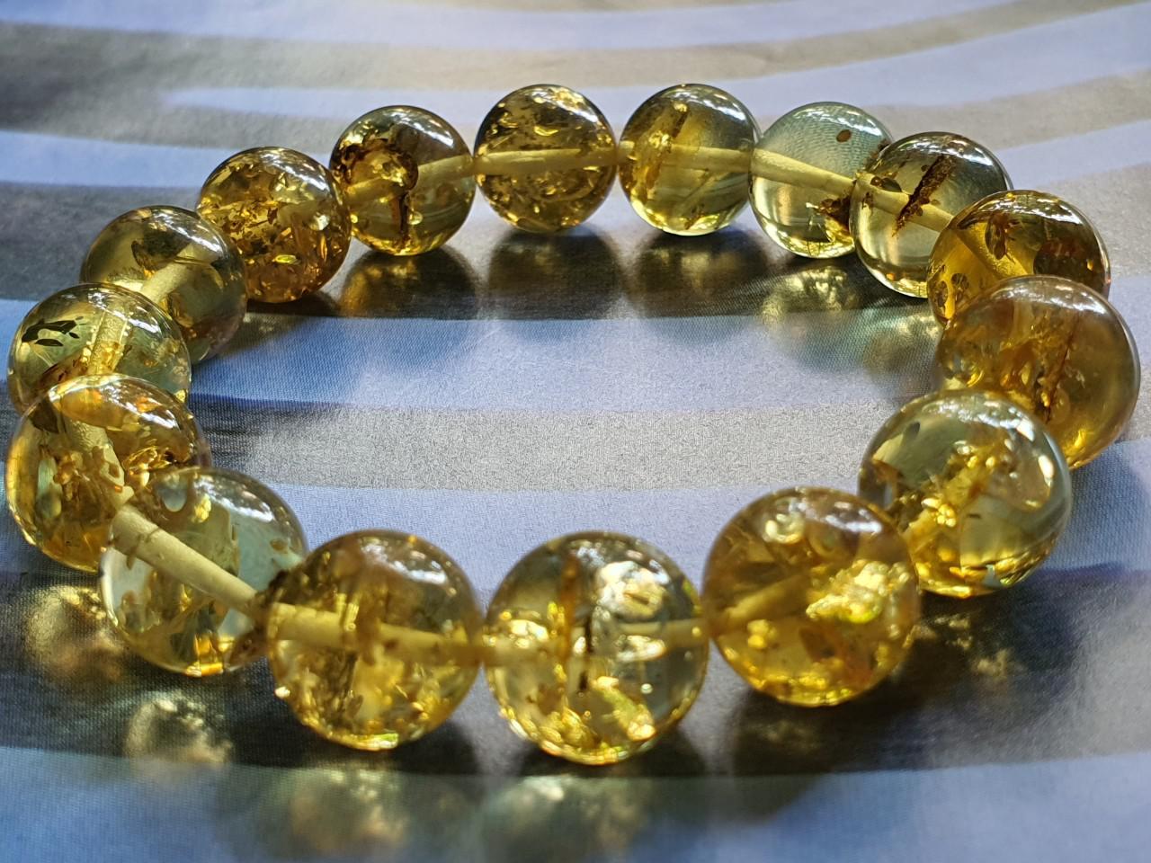 Vòng hổ phách Nga Baltic VHP230321-12 12ly 15,9g size 16,5