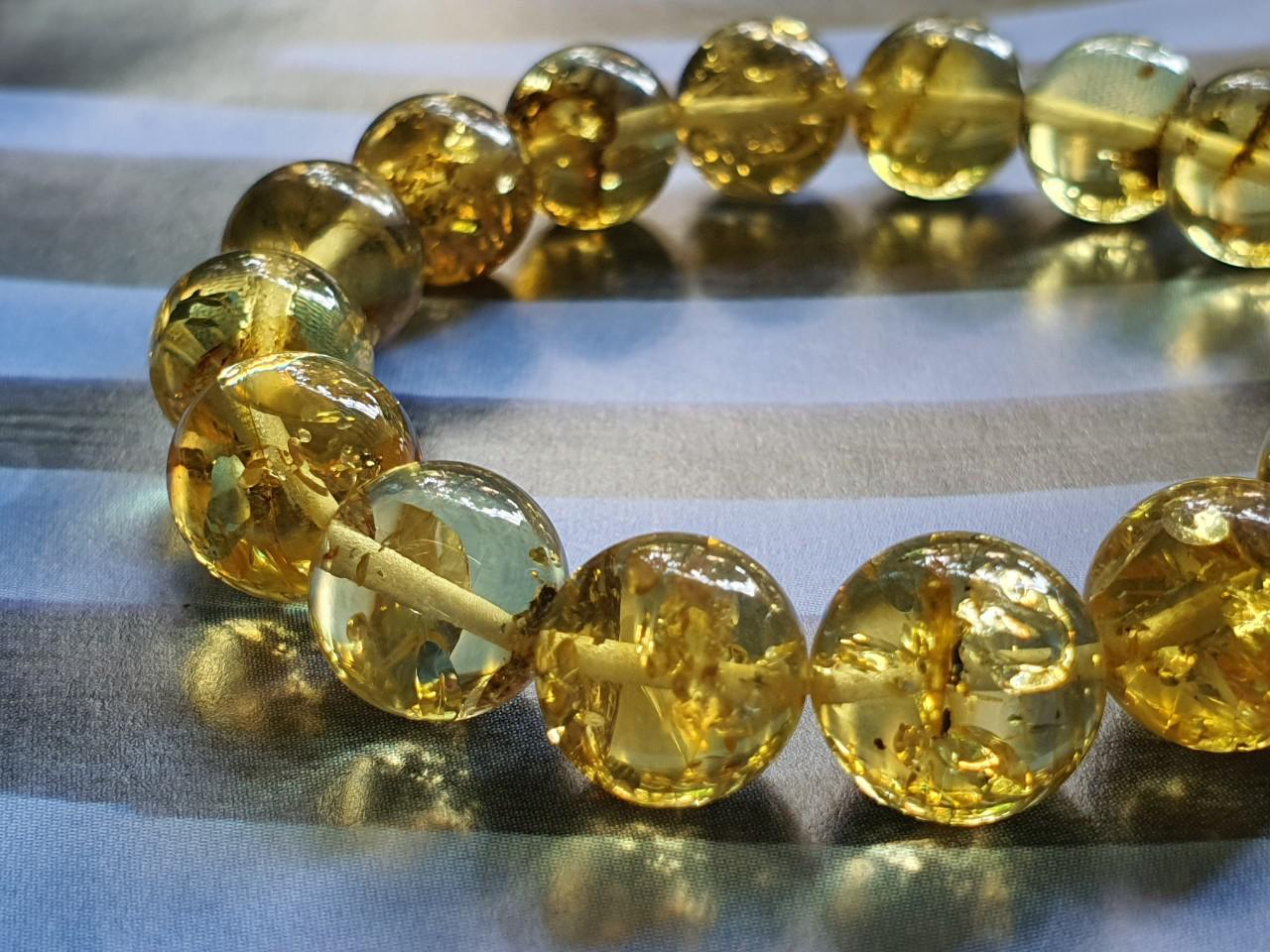 Vòng hổ phách Nga Baltic VHP230321-12 12ly 15,9g size 16,5