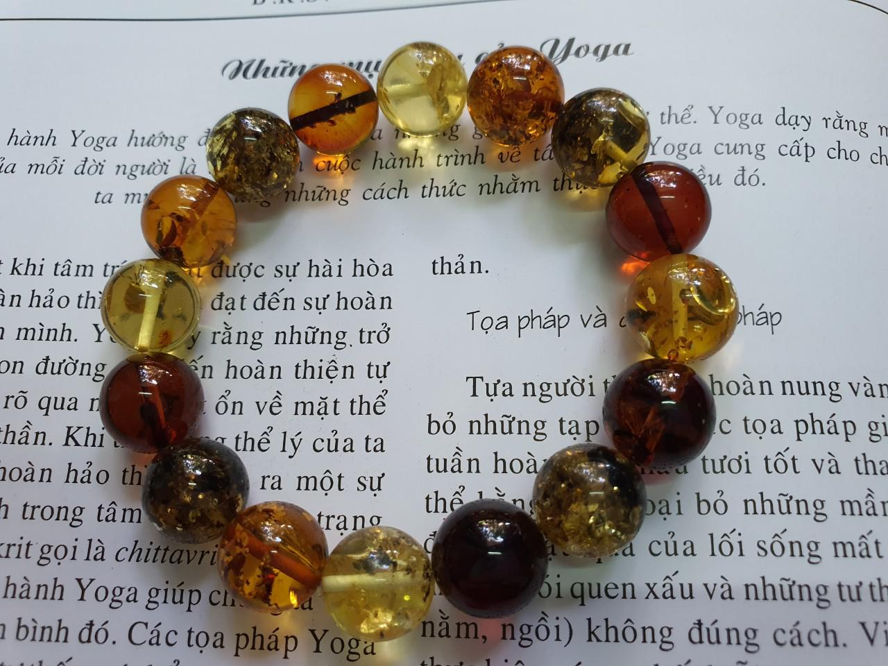 Vòng hổ phách Nga Baltic VHPMS128-07 12,5ly 17,9g size 17,2