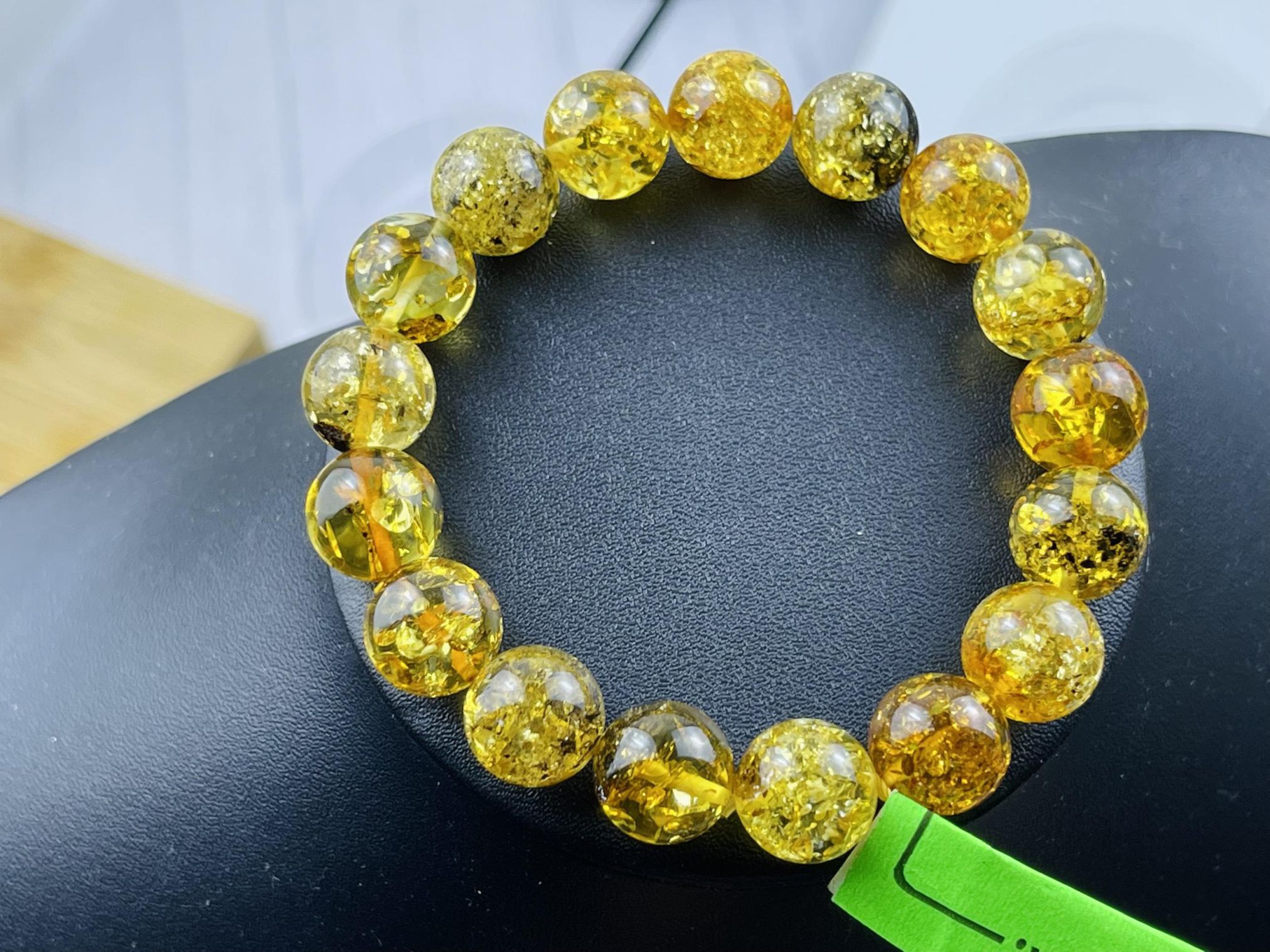 Vòng tay hổ phách VHP251121-04 16,5g 12 ly size 17,3 cm