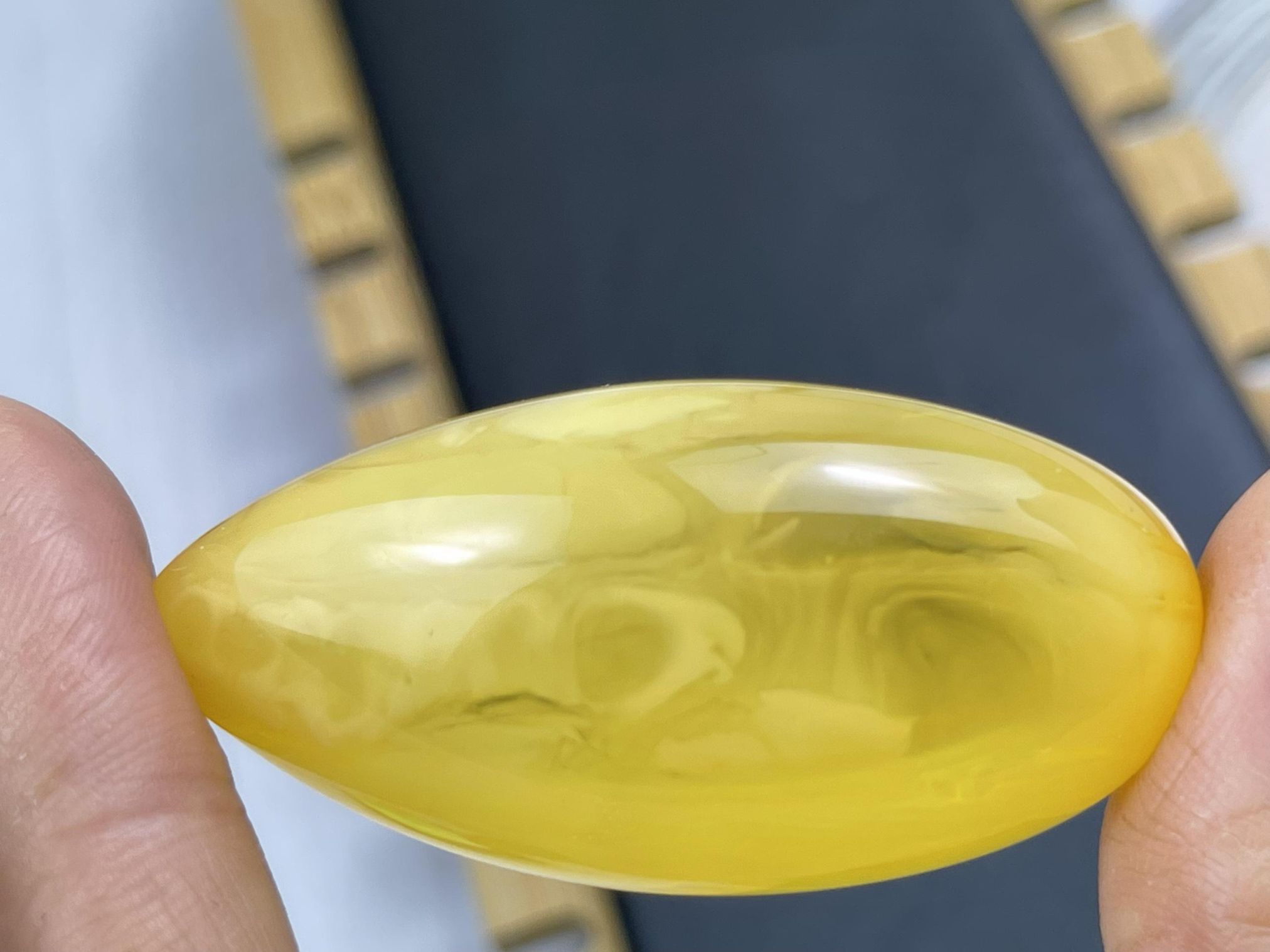 Mặt hổ phách MHP251121-11 17,3g 52x25x25 mm