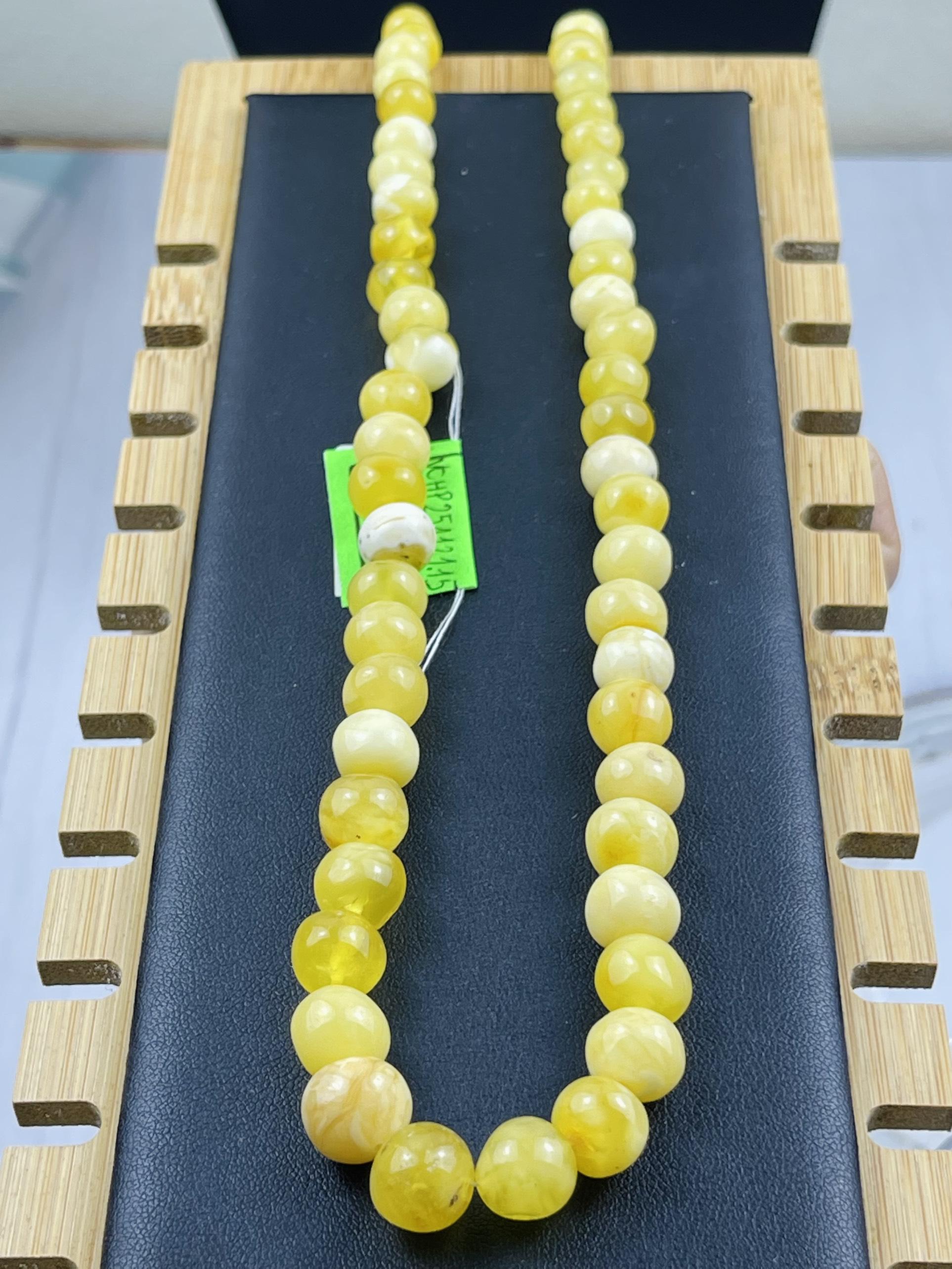 Vòng cổ hổ phách VCHP251121-15 25g 9 ly size 52 cm