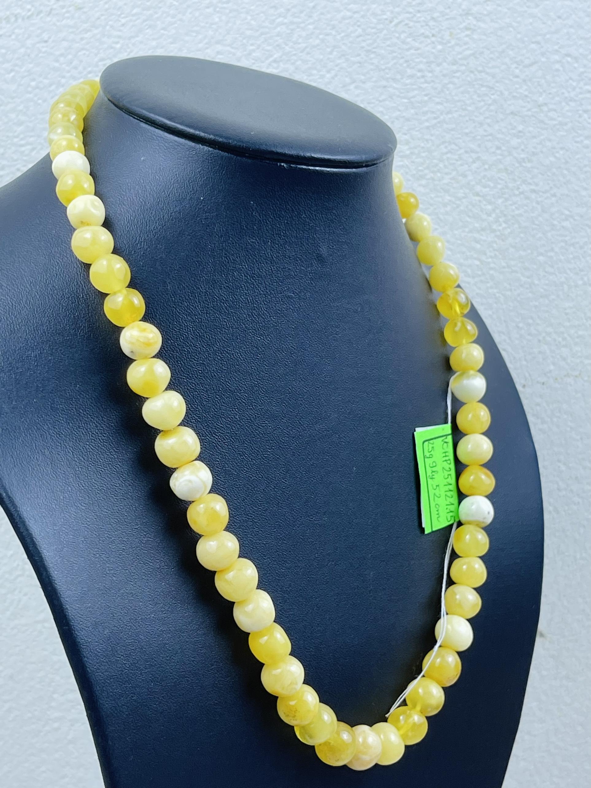 Vòng cổ hổ phách VCHP251121-15 25g 9 ly size 52 cm