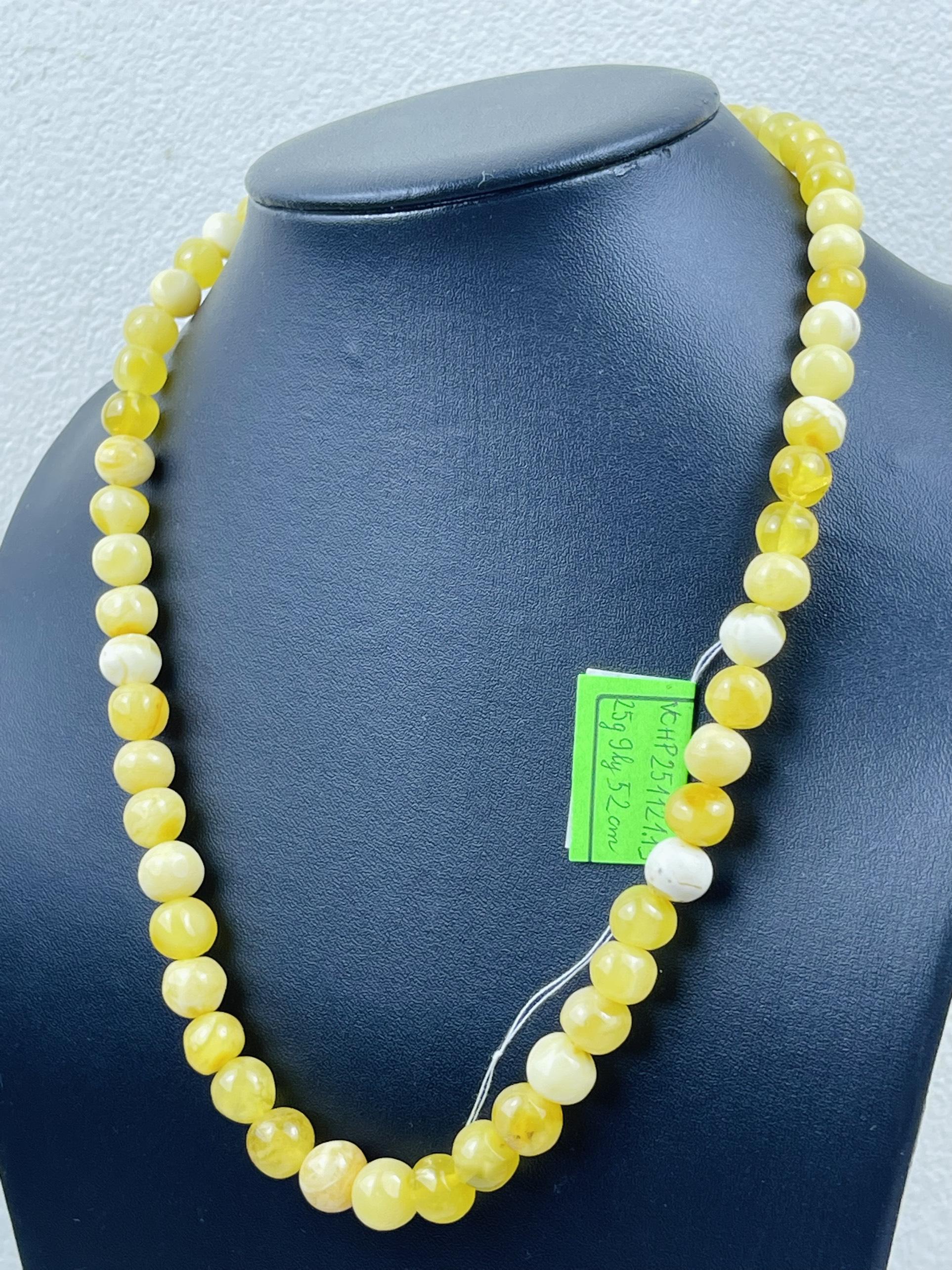 Vòng cổ hổ phách VCHP251121-15 25g 9 ly size 52 cm