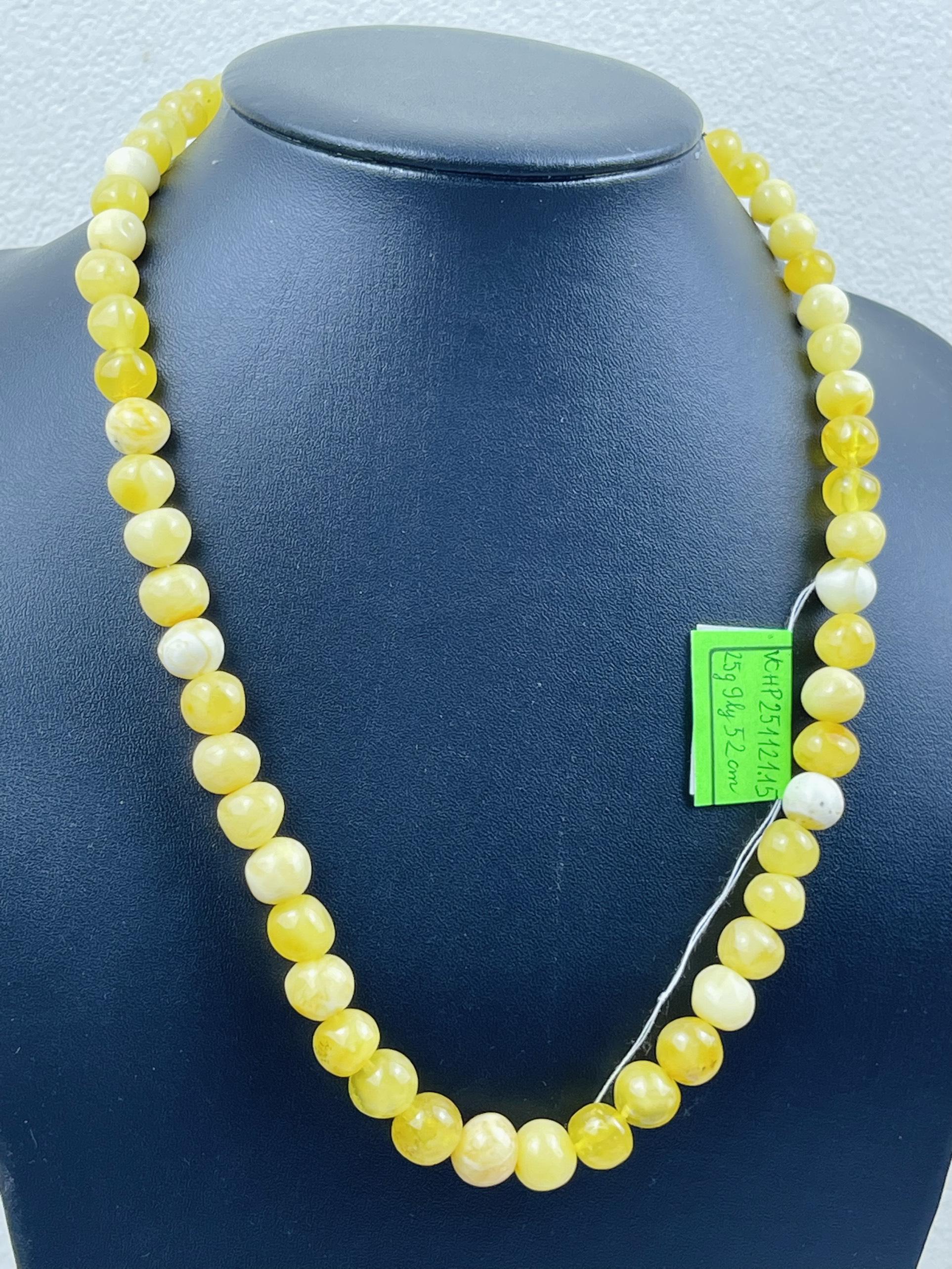Vòng cổ hổ phách VCHP251121-15 25g 9 ly size 52 cm