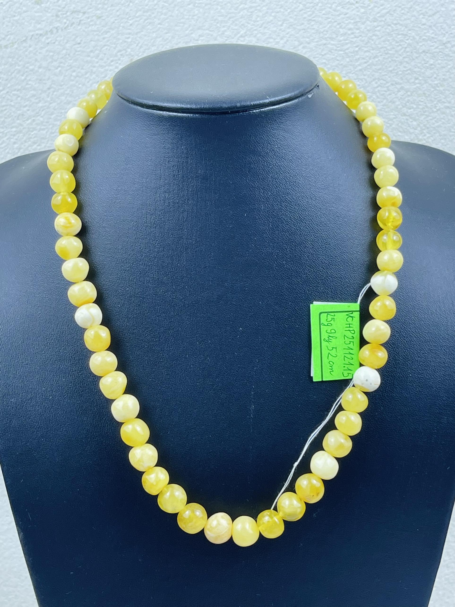 Vòng cổ hổ phách VCHP251121-15 25g 9 ly size 52 cm