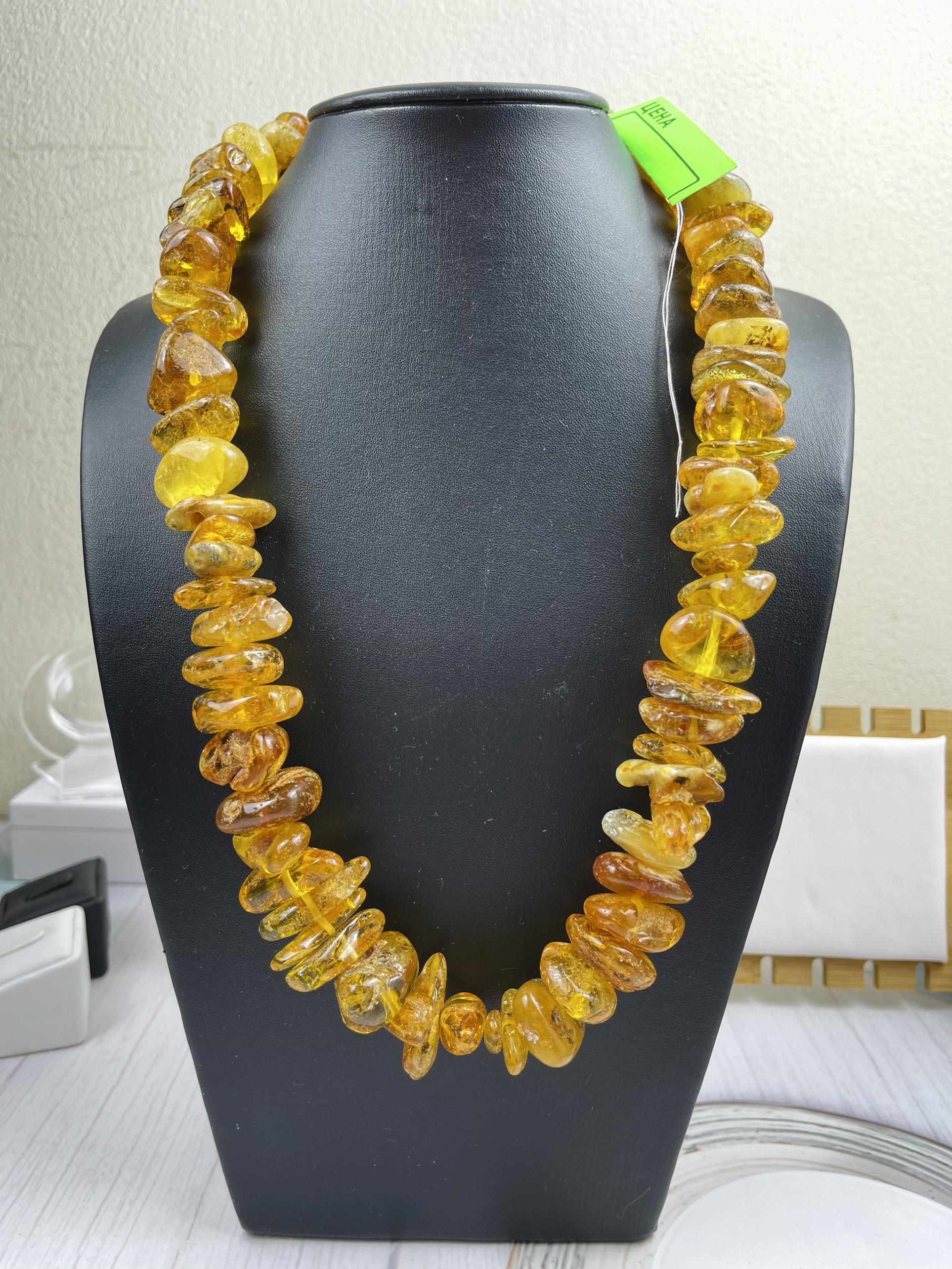Vòng cổ hổ phách VCHP251121-17 134g 19 ly size 62 cm