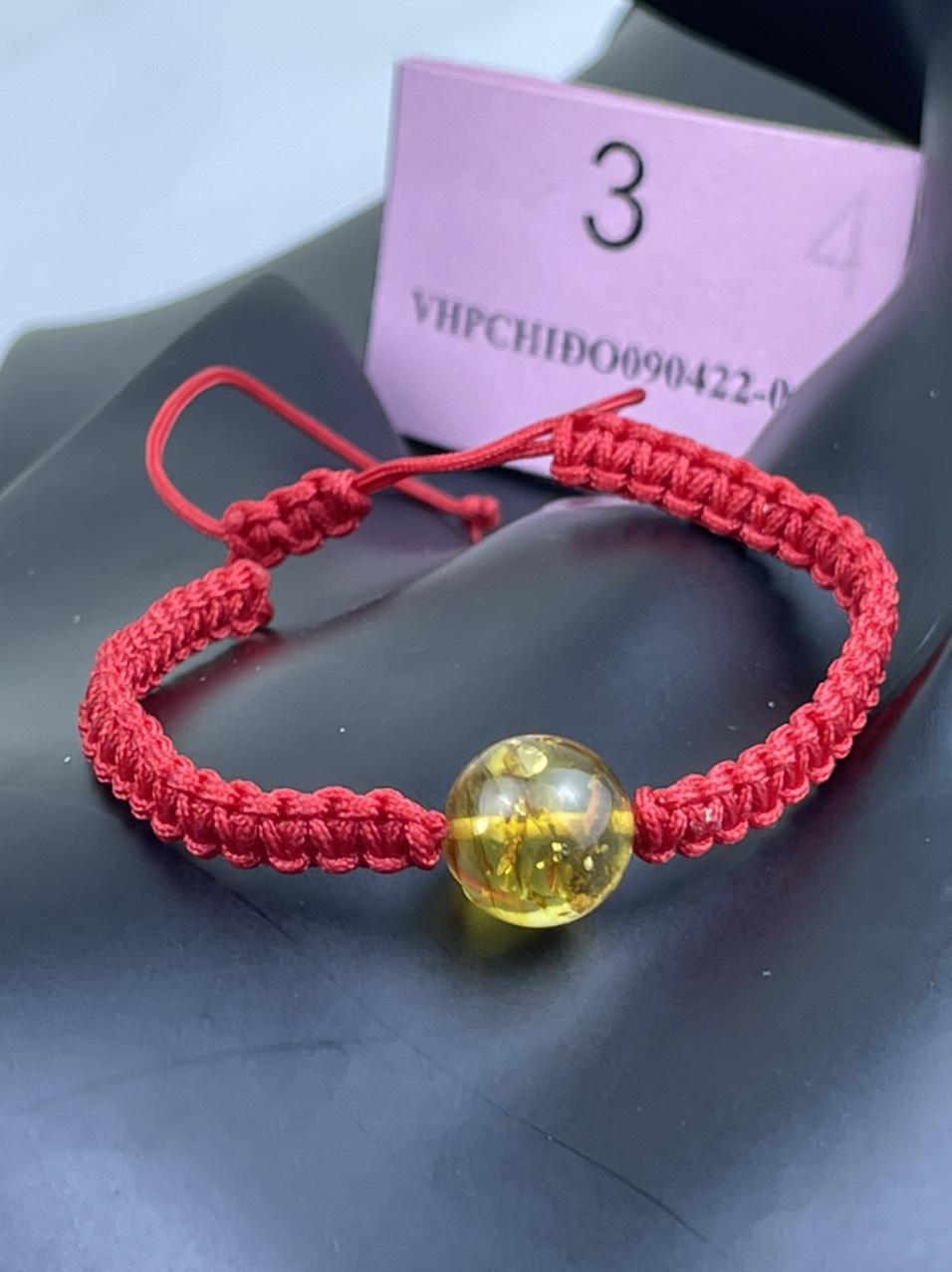Vòng Hổ Phách chỉ đỏ VHPCHIDO090422-03