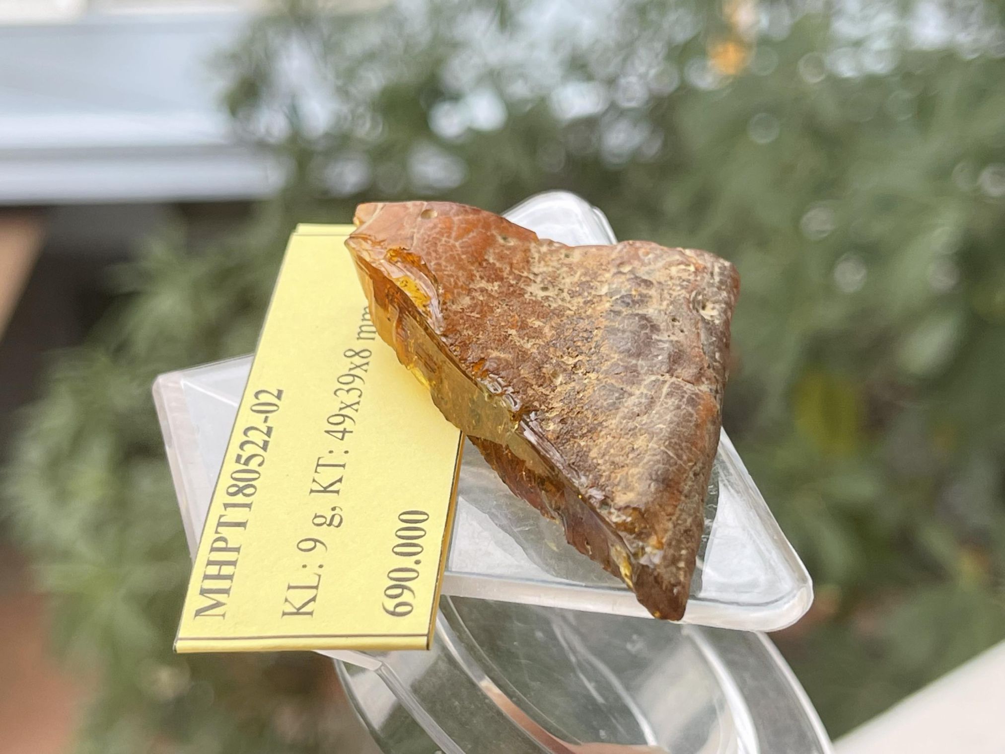 Mặt Hổ phách thô MHPT180522-02