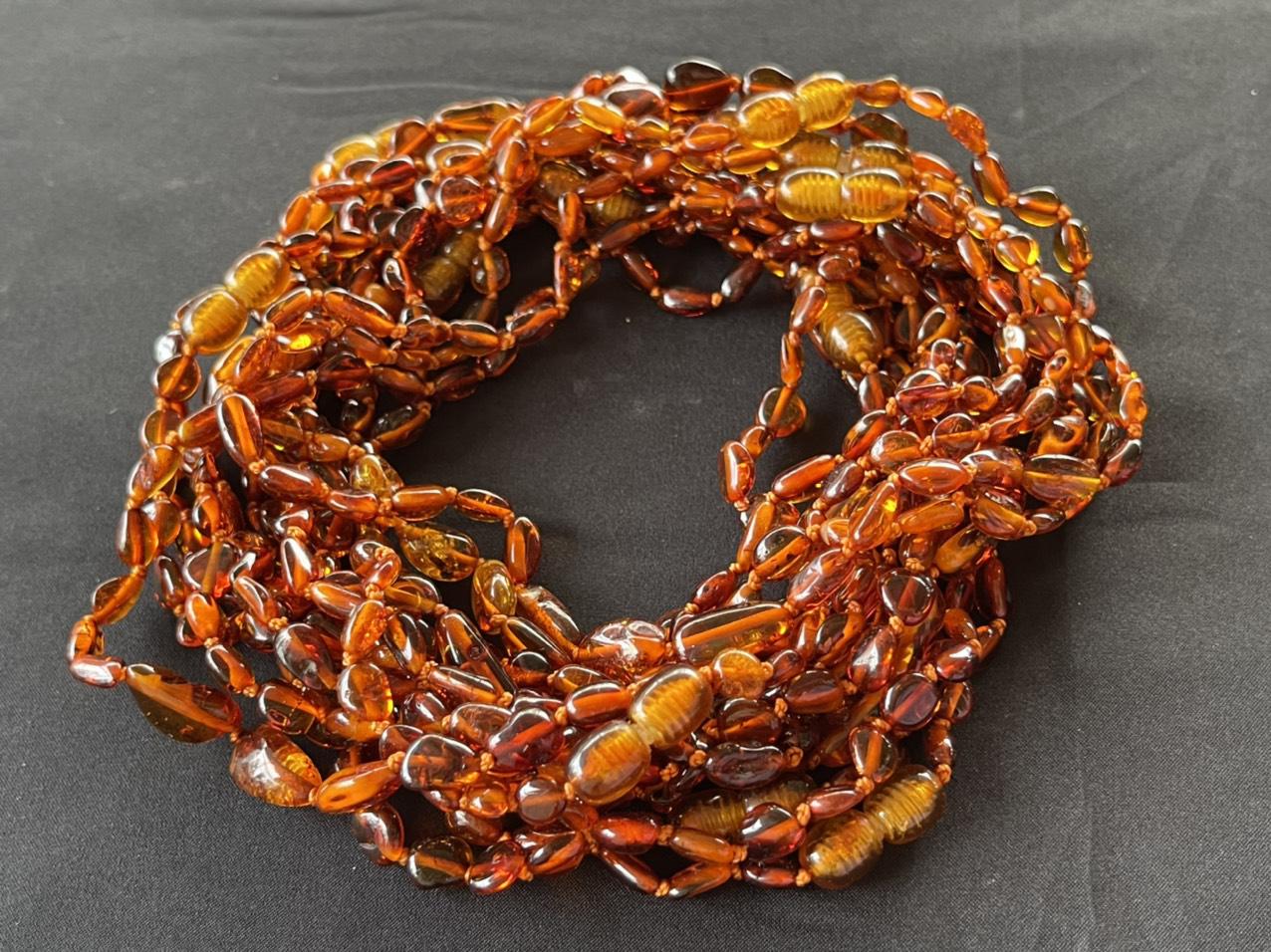 Vòng Hổ phách cho bé - Vòng cổ 06