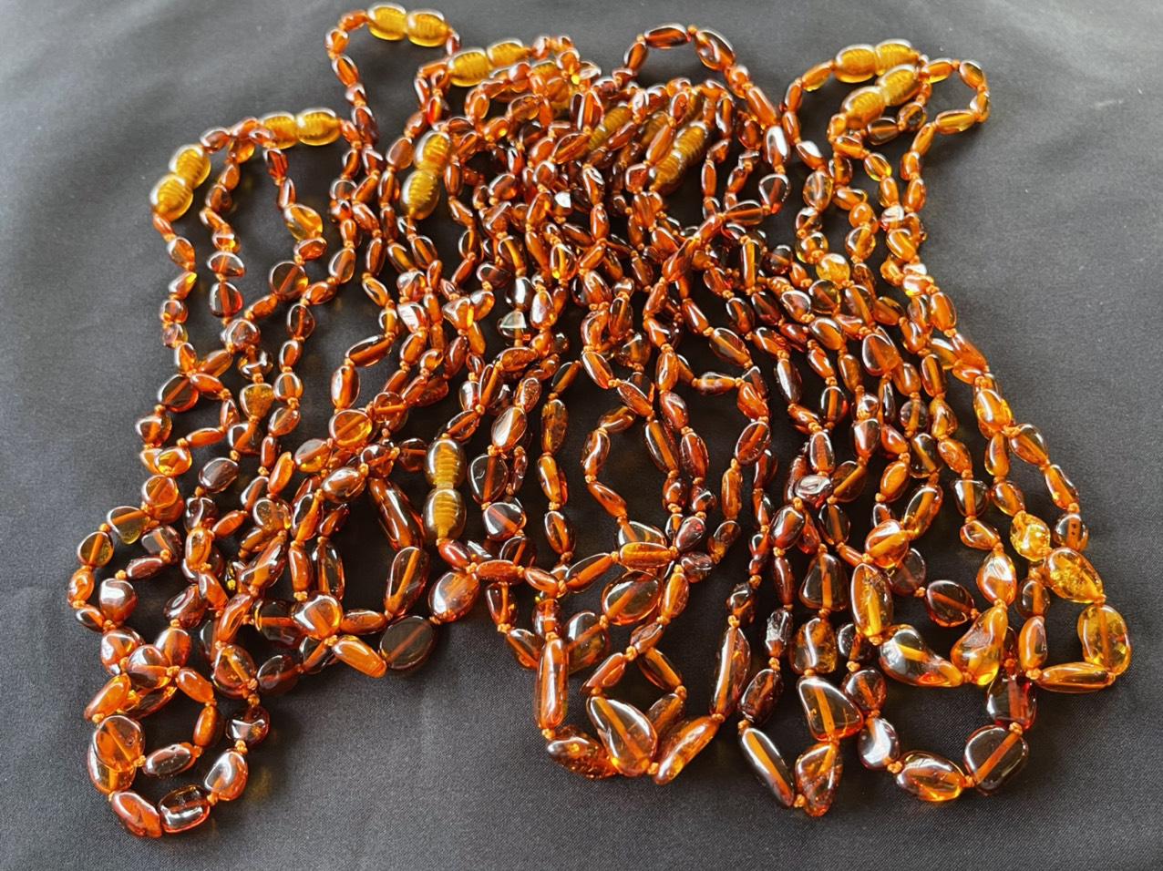 Vòng Hổ phách cho bé - Vòng cổ 06