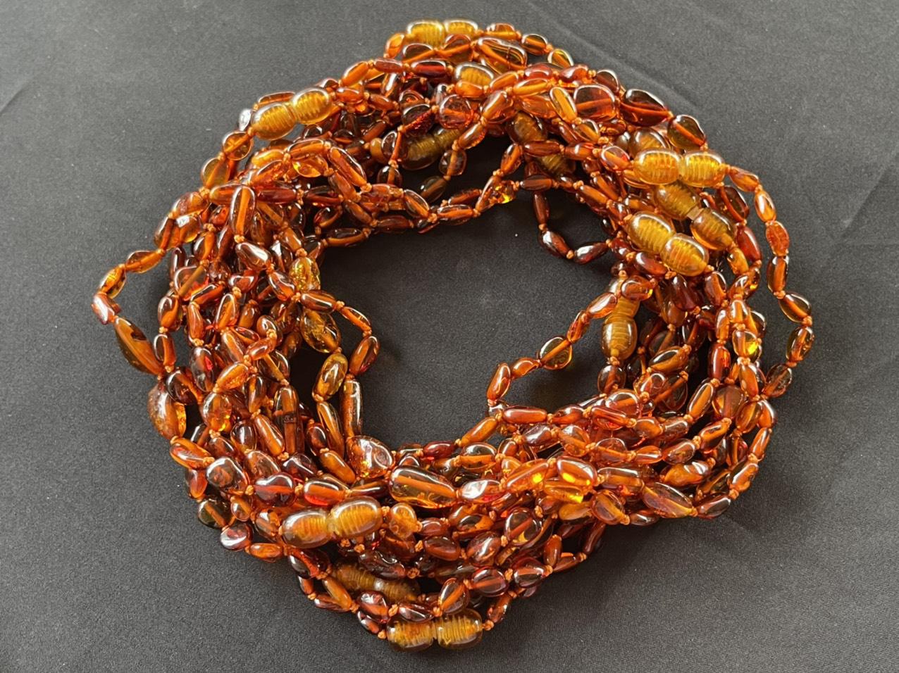 Vòng Hổ phách cho bé - Vòng cổ 06