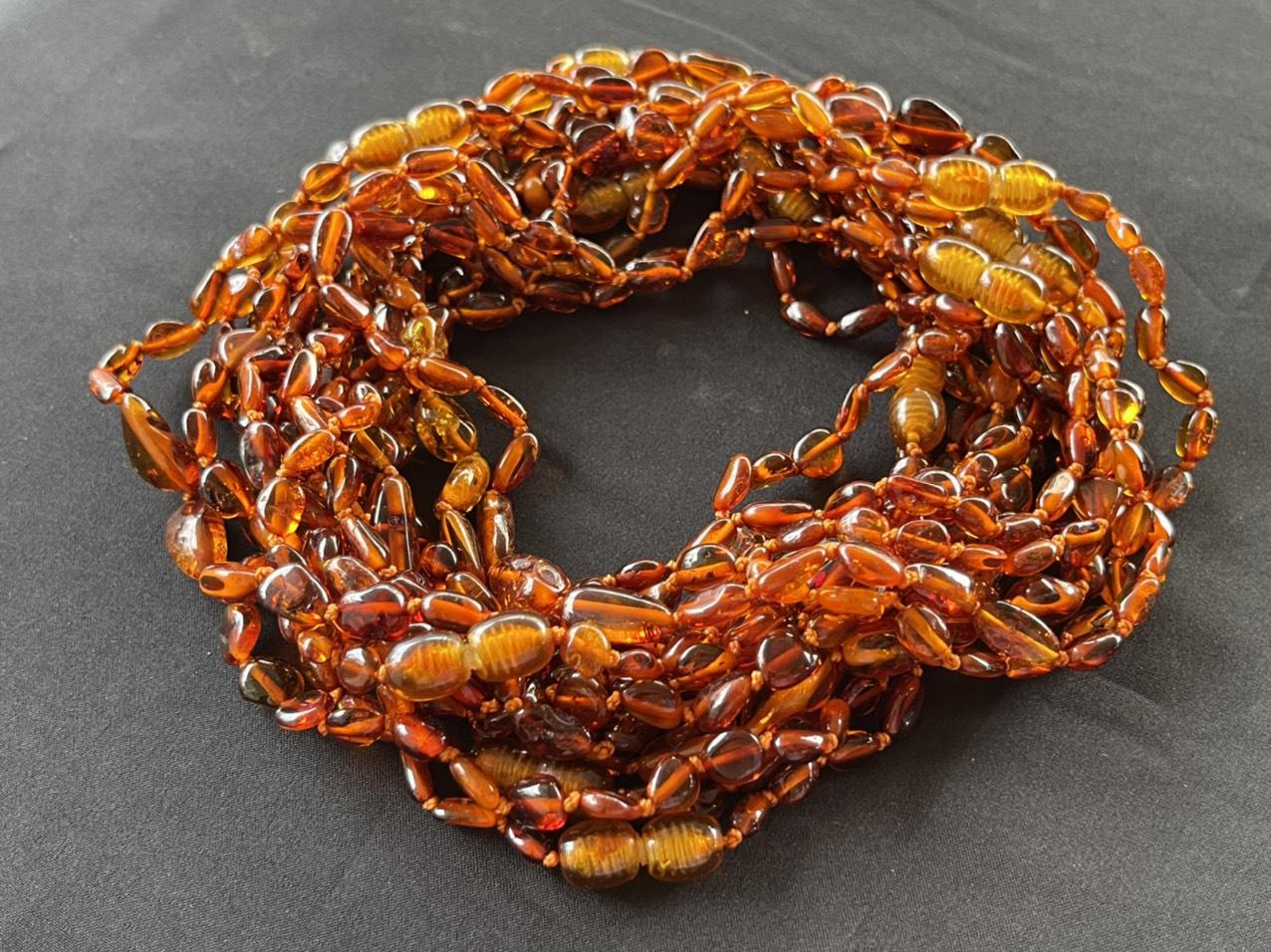 Vòng Hổ phách cho bé - Vòng cổ 06