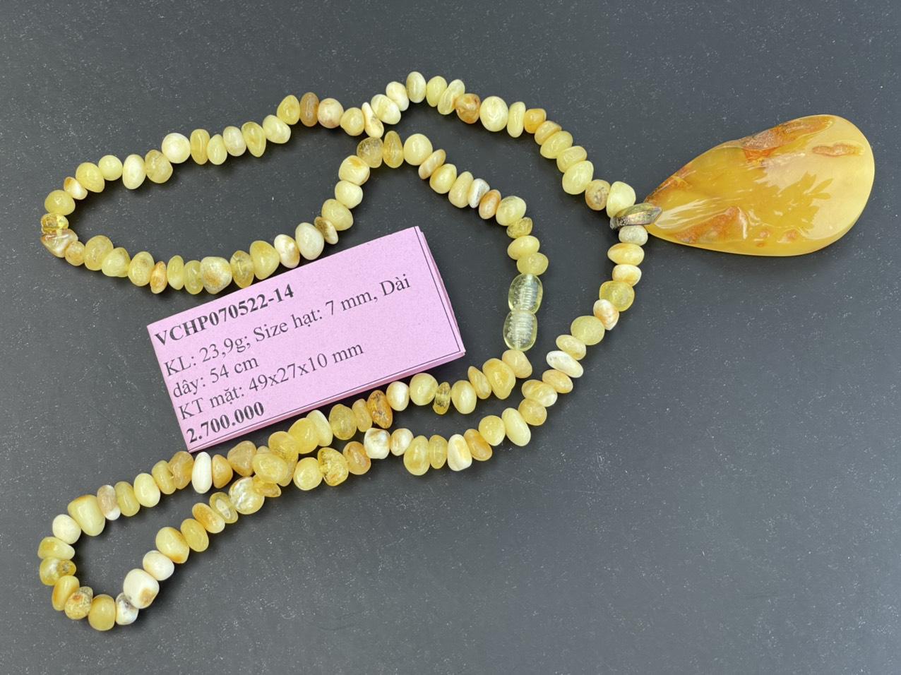 Vòng đeo cổ hổ phách VCHP070522-14