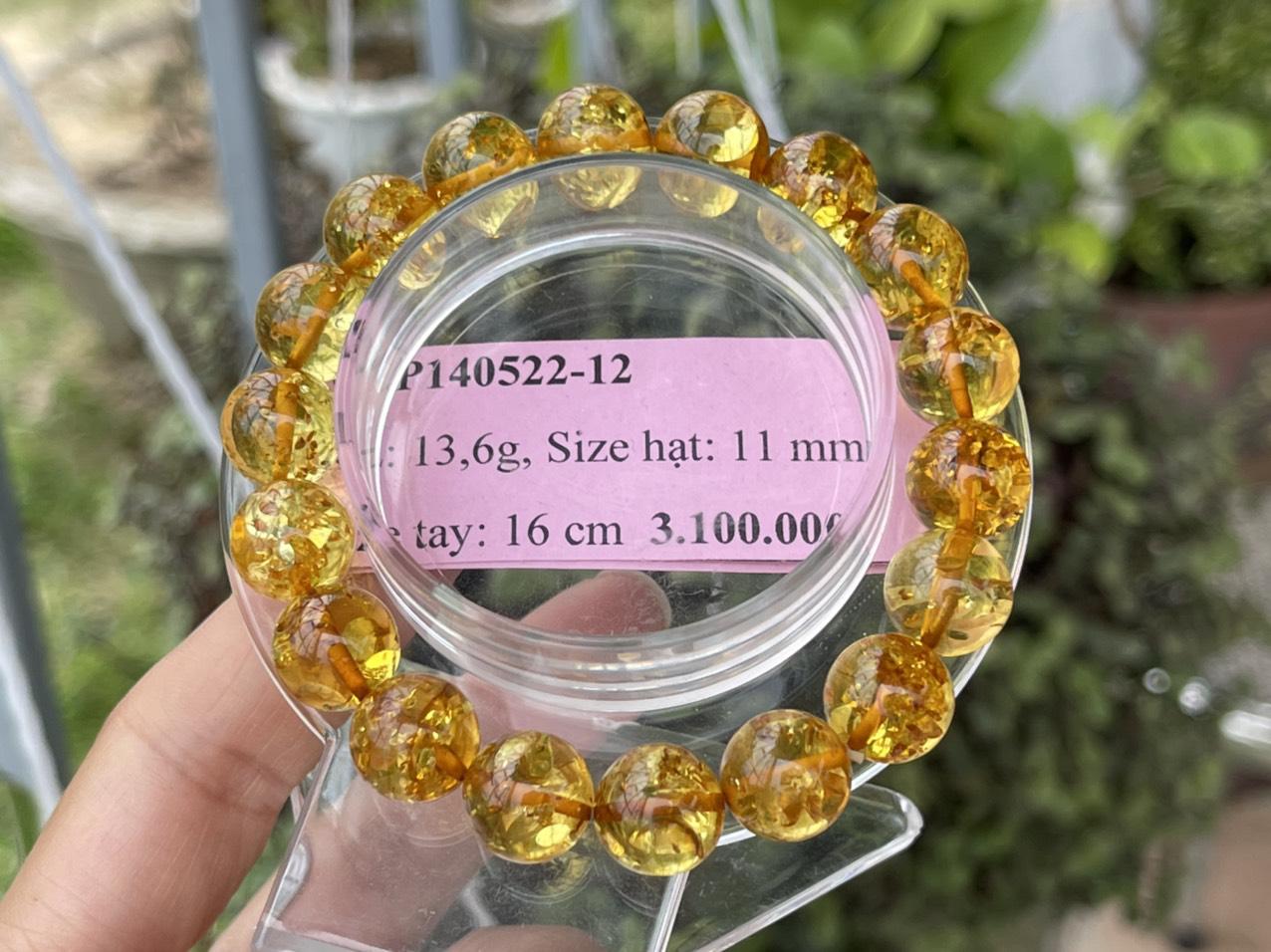 Vòng tay hổ phách VHP140522-12