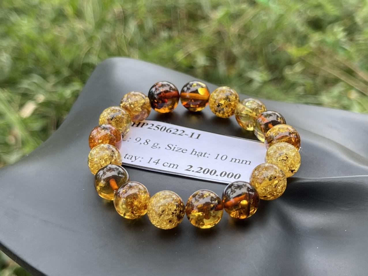 Vòng tay hổ phách tự nhiên VHP250622-11