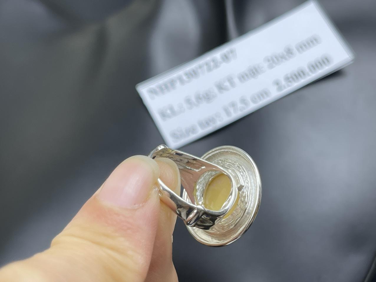 Nhẫn đá hổ phách NHP130722-07