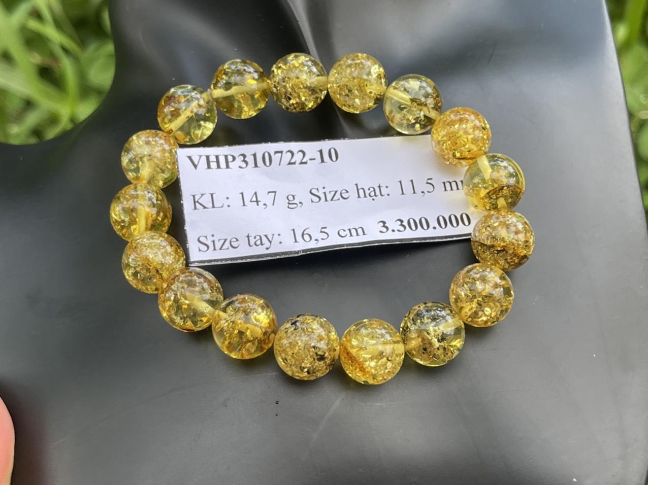 Vòng Tay Hổ Phách Tự Nhiên VHP310722-10 – Sự Kết Hợp Giữa Vẻ Đẹp Cổ Điển Và Năng Lượng Phong Thủy Tích Cực
