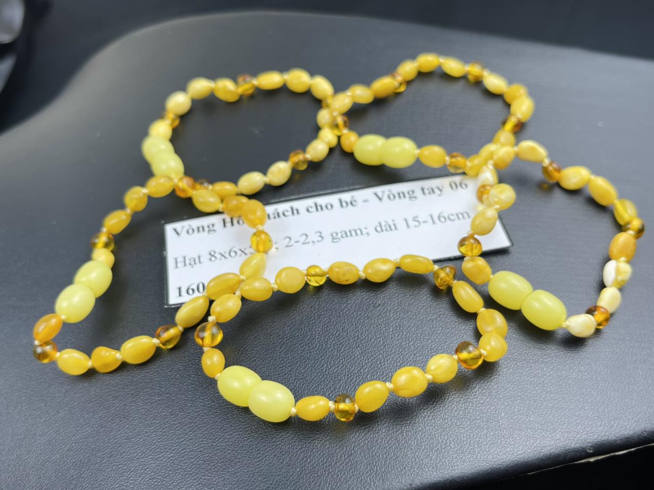 Vòng Hổ phách cho bé - Vòng tay 06