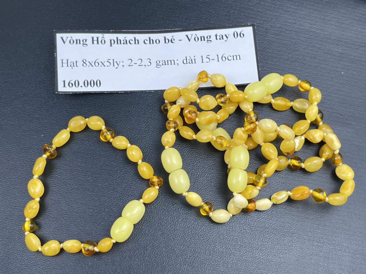 Vòng Hổ phách cho bé - Vòng tay 06
