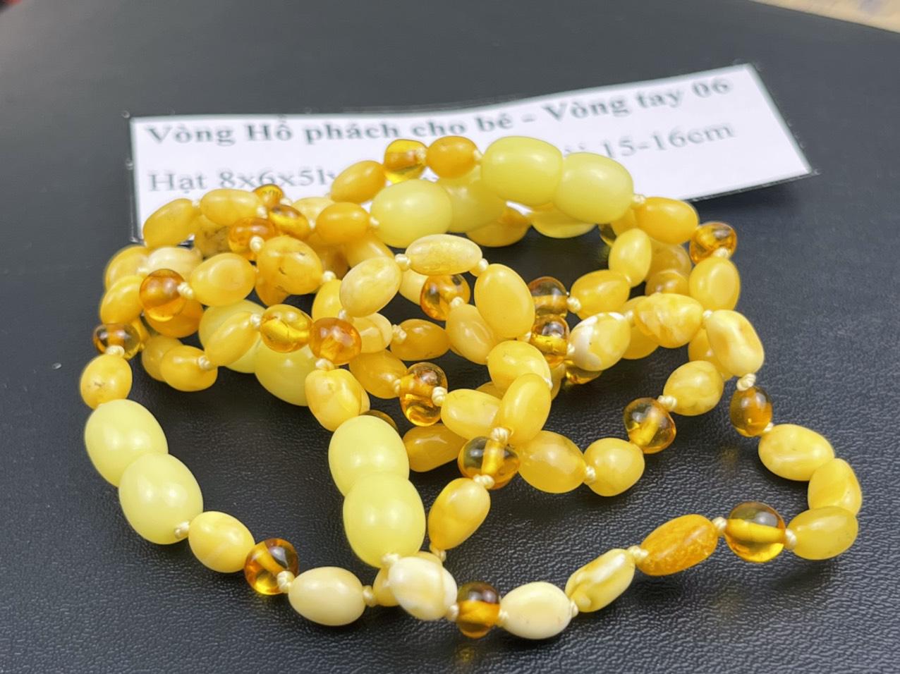 Vòng Hổ phách cho bé - Vòng tay 06