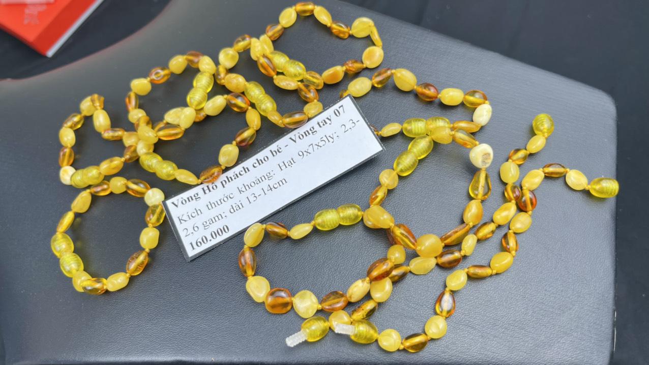 Vòng Hổ phách cho bé - Vòng tay 07