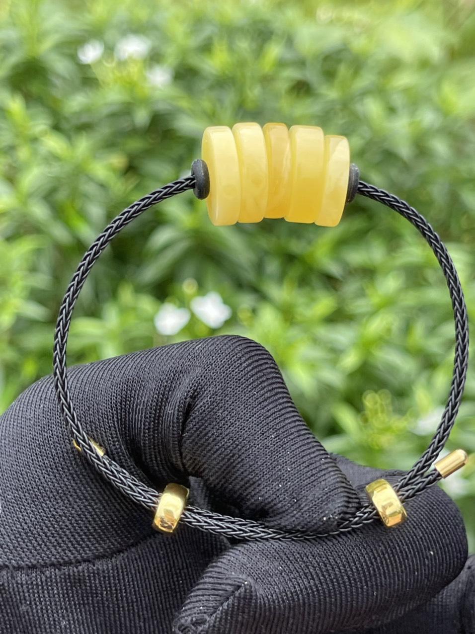 Vòng Hổ Phách ngũ điếu tài lộc