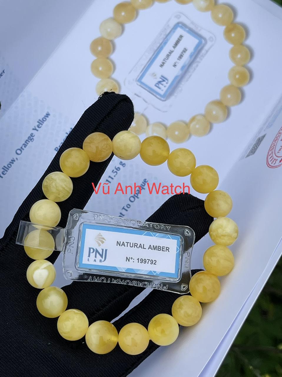 Vòng hổ phách tự nhiên có kiểm định PNJ VHP199792
