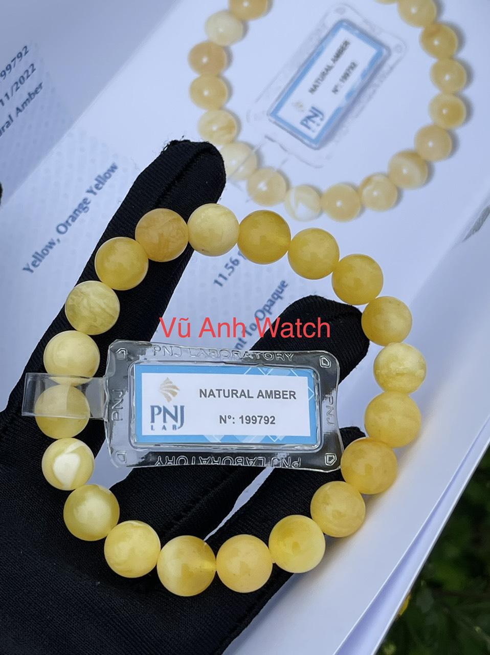 Vòng hổ phách tự nhiên có kiểm định PNJ VHP199792