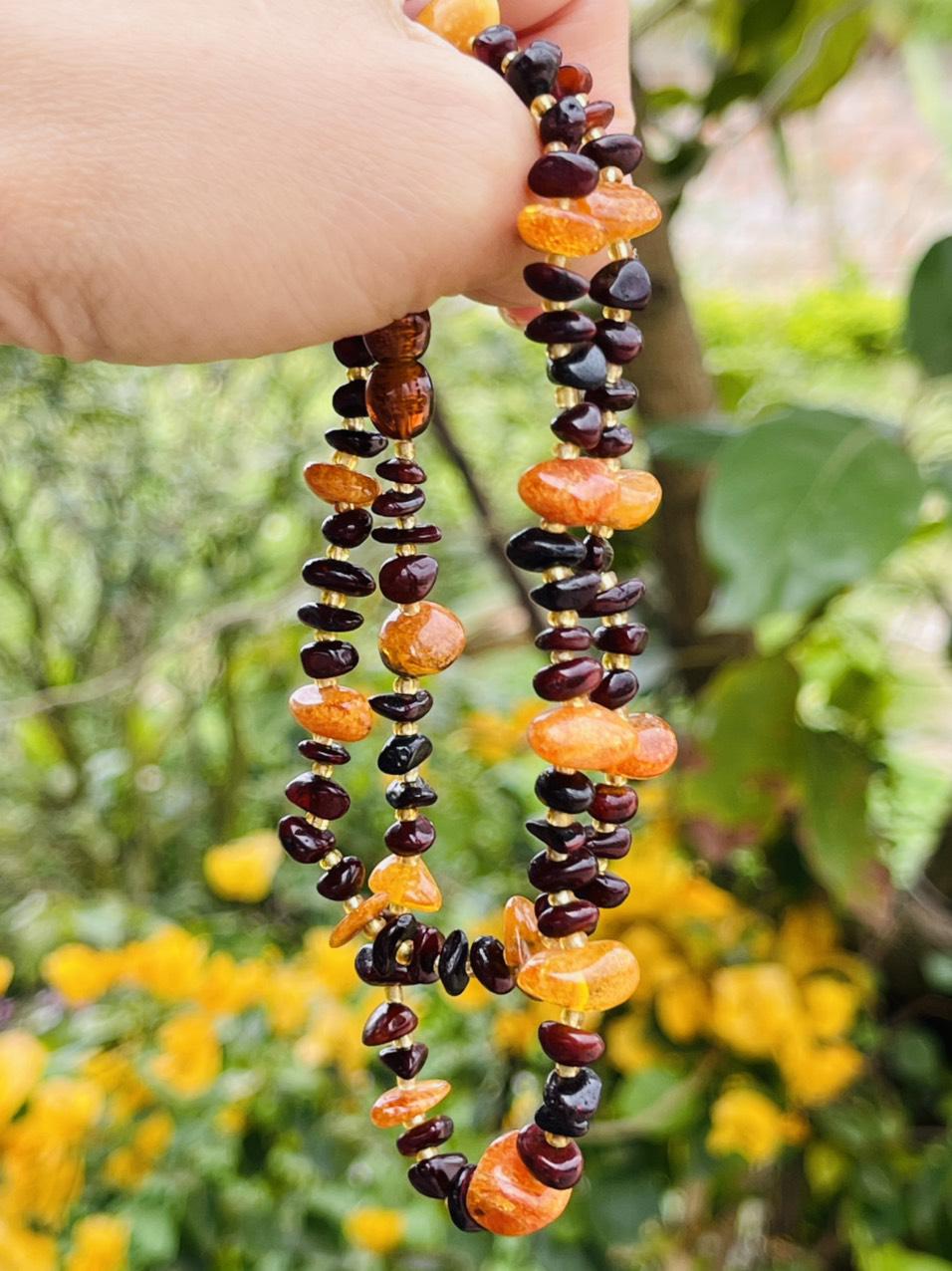 Vòng Hổ Phách cho bé - vòng cổ 10