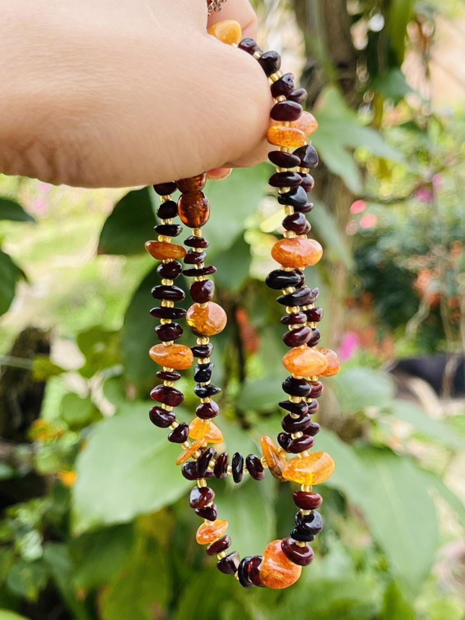 Vòng Hổ Phách cho bé - vòng cổ 10