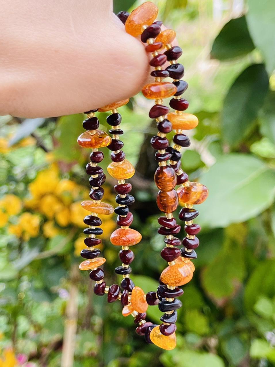 Vòng Hổ Phách cho bé - vòng cổ 10