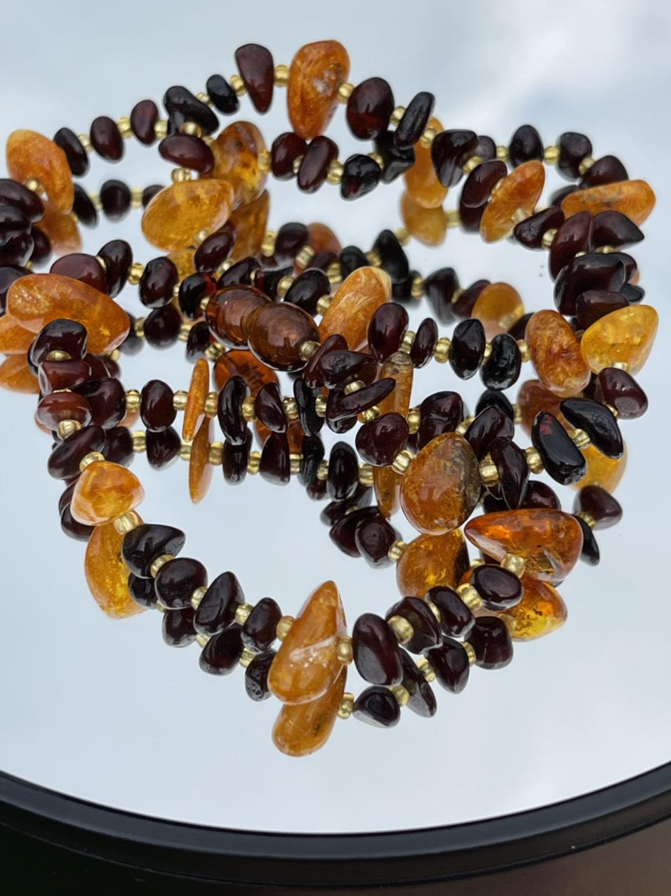 Vòng Hổ Phách cho bé - vòng cổ 10