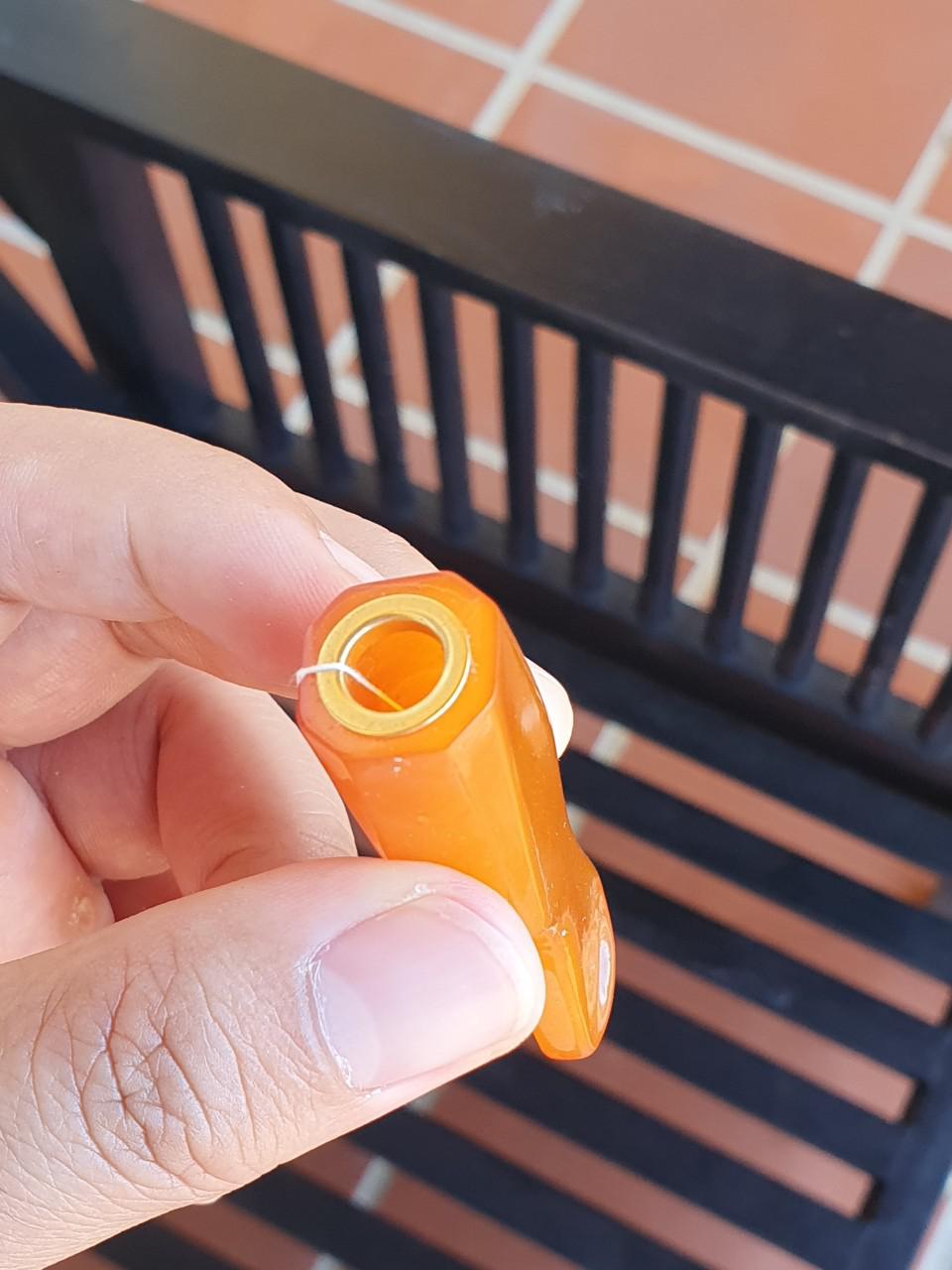 Tẩu Thuốc Hổ Phách Thời Liên Xô – Độc Bản Sưu Tầm Mới Nguyên, Mạ Vàng, Trọng Lượng 12,1g