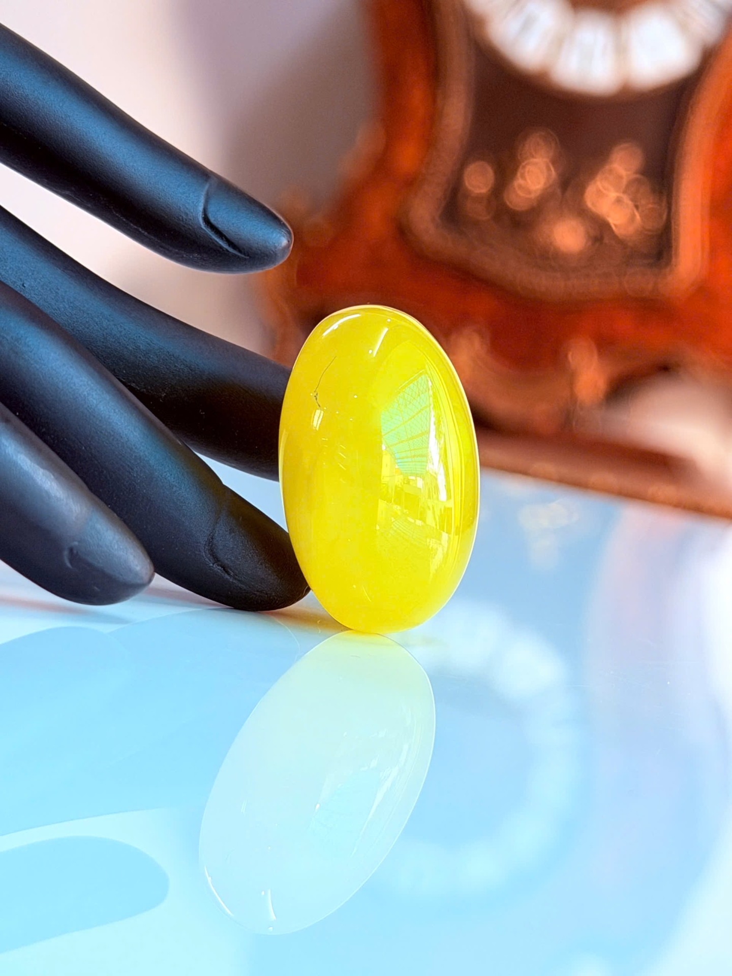 Mặt dây chuyền hổ phách Baltic tự nhiên 131020-18 nguyên khối hình oval 32x26x17mm – Vẻ đẹp sang trọng, độc đáo từ thiên nhiên