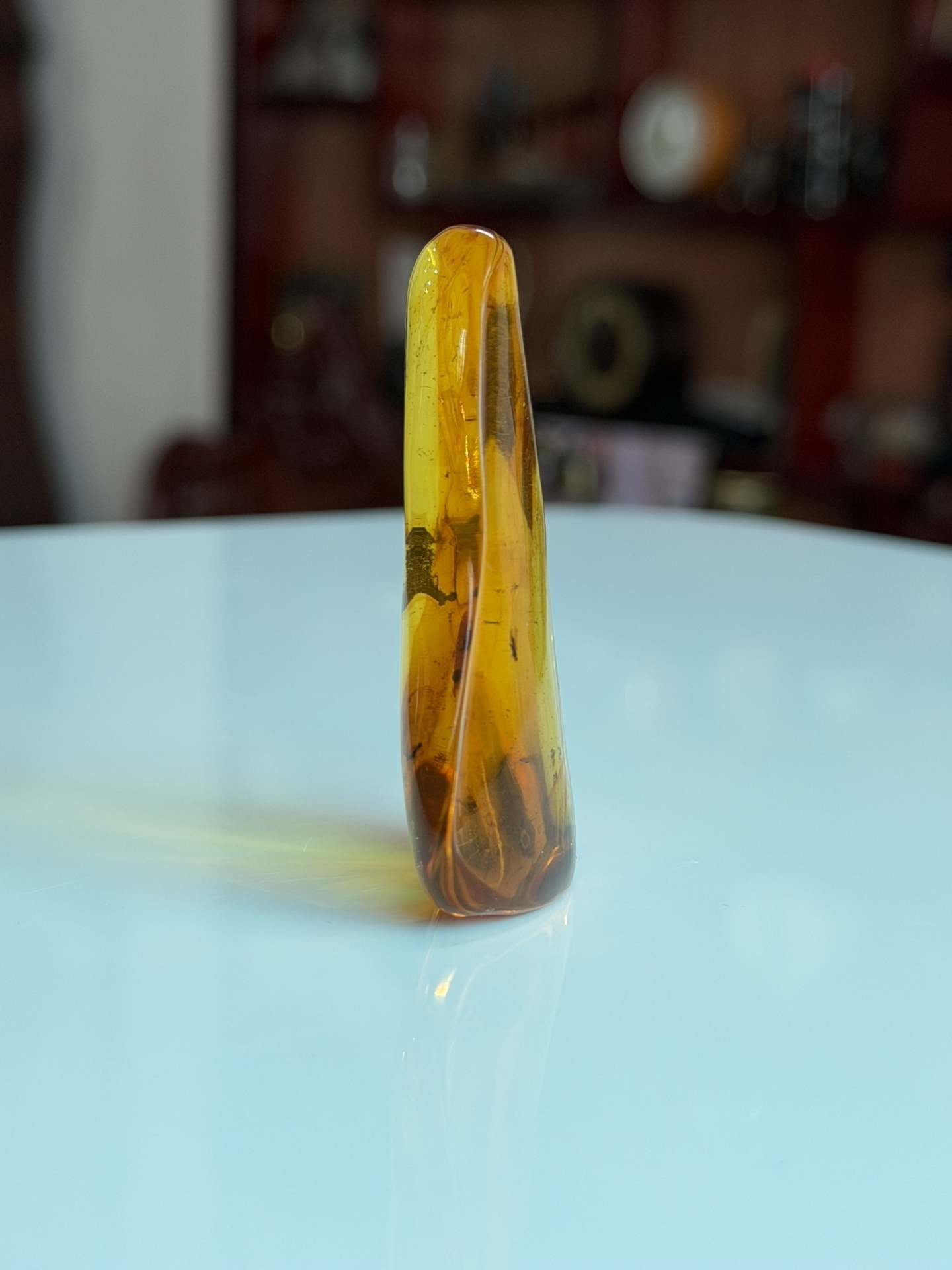 Viên Đá Hổ Phách Baltic Vàng Mật Ong Nguyên Khối Ngậm Côn Trùng Kích Thước Lớn: Tuyệt Tác Trầm Tích Triệu Năm MHP030426-01