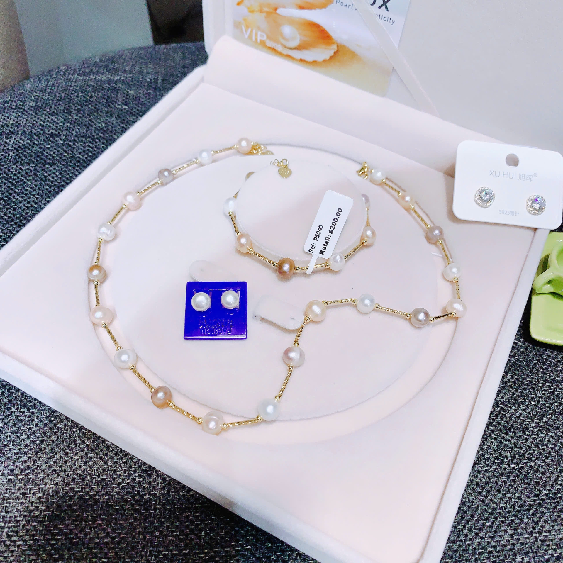 Ngọc Trai Thiên Nhiên Ánh Hồng – Sang Trọng, Tinh Tế, Quý Phái 252NT029