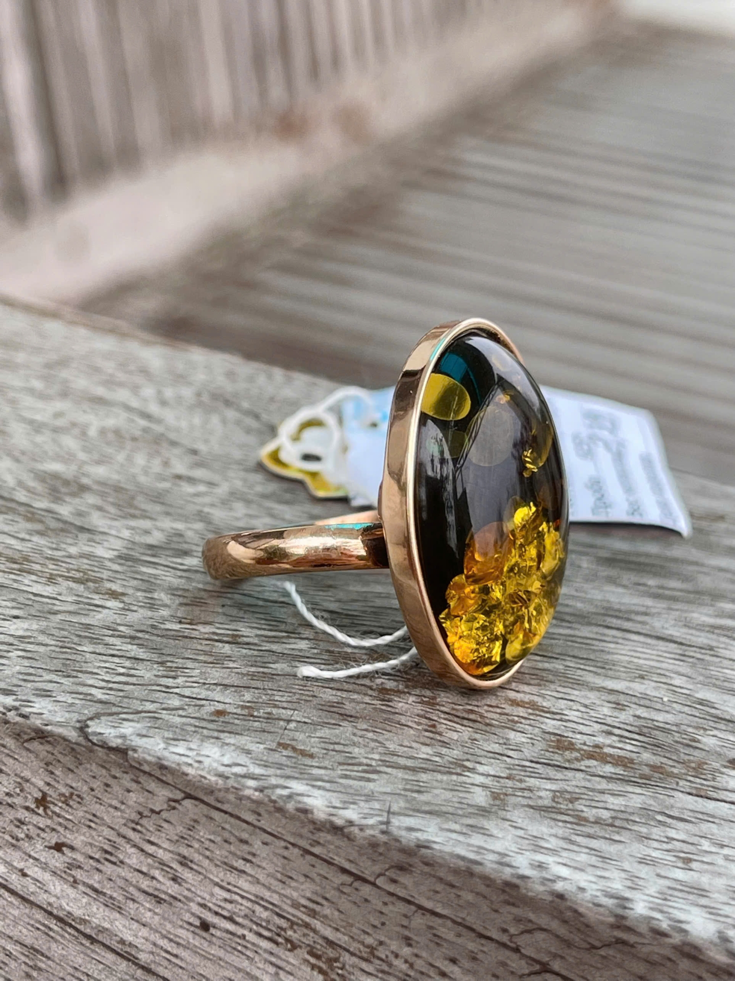 Nhẫn Hổ Phách NHP161221-21 4,8g 26x19x6 mm