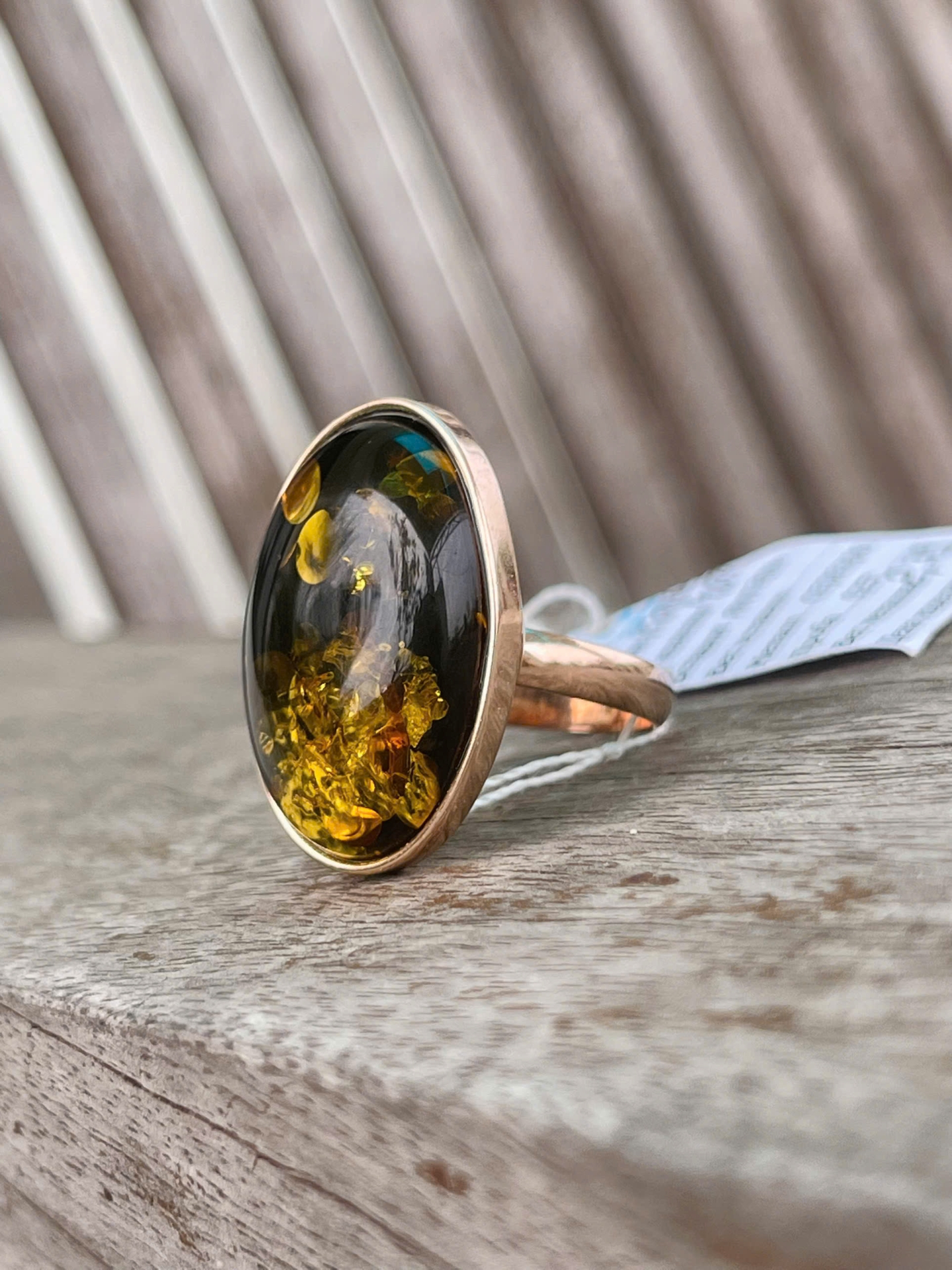 Nhẫn Hổ Phách NHP161221-21 4,8g 26x19x6 mm
