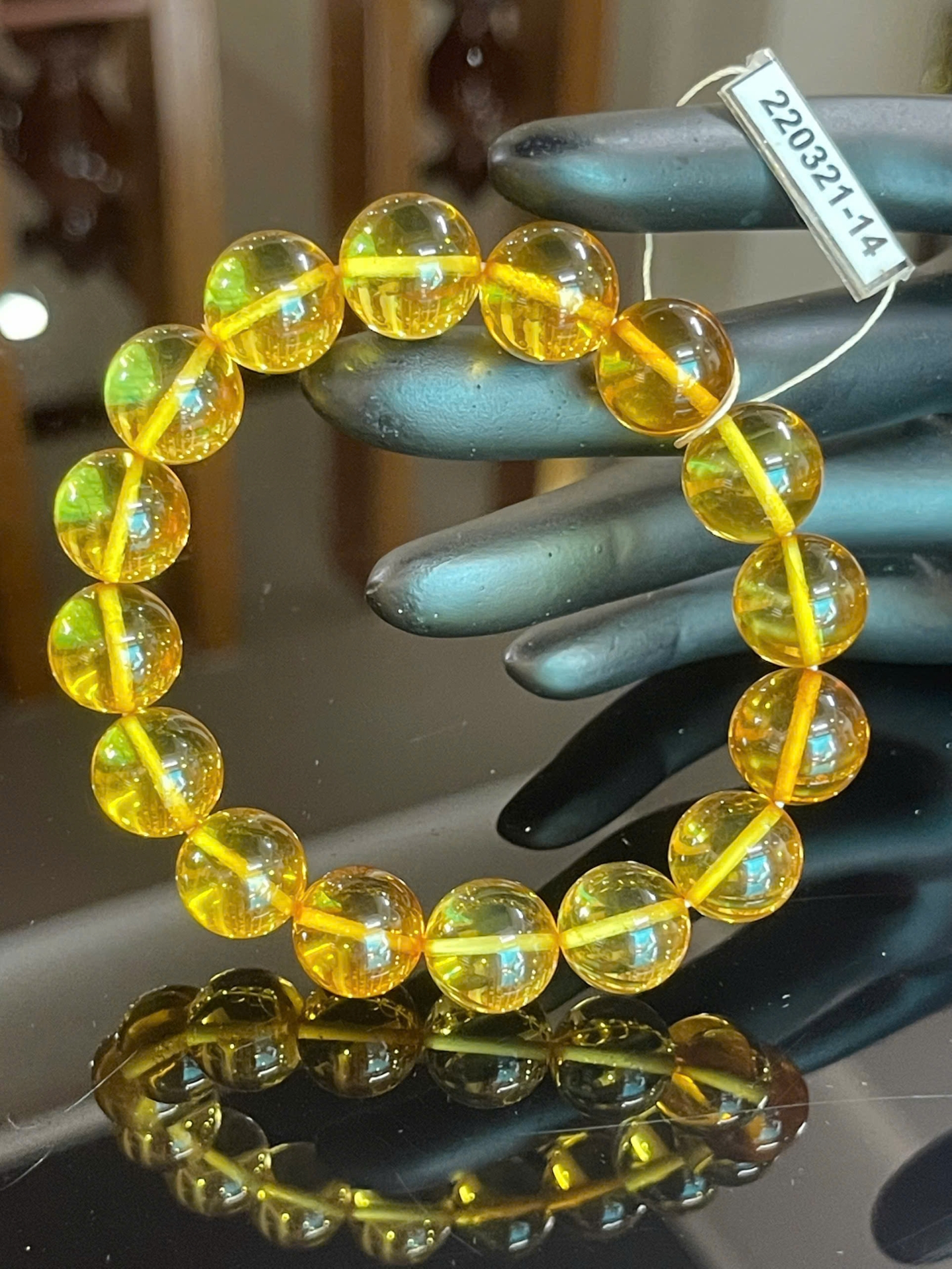 Vòng hổ phách Nga Baltic VHP220321-14 12ly 16g size 16,5