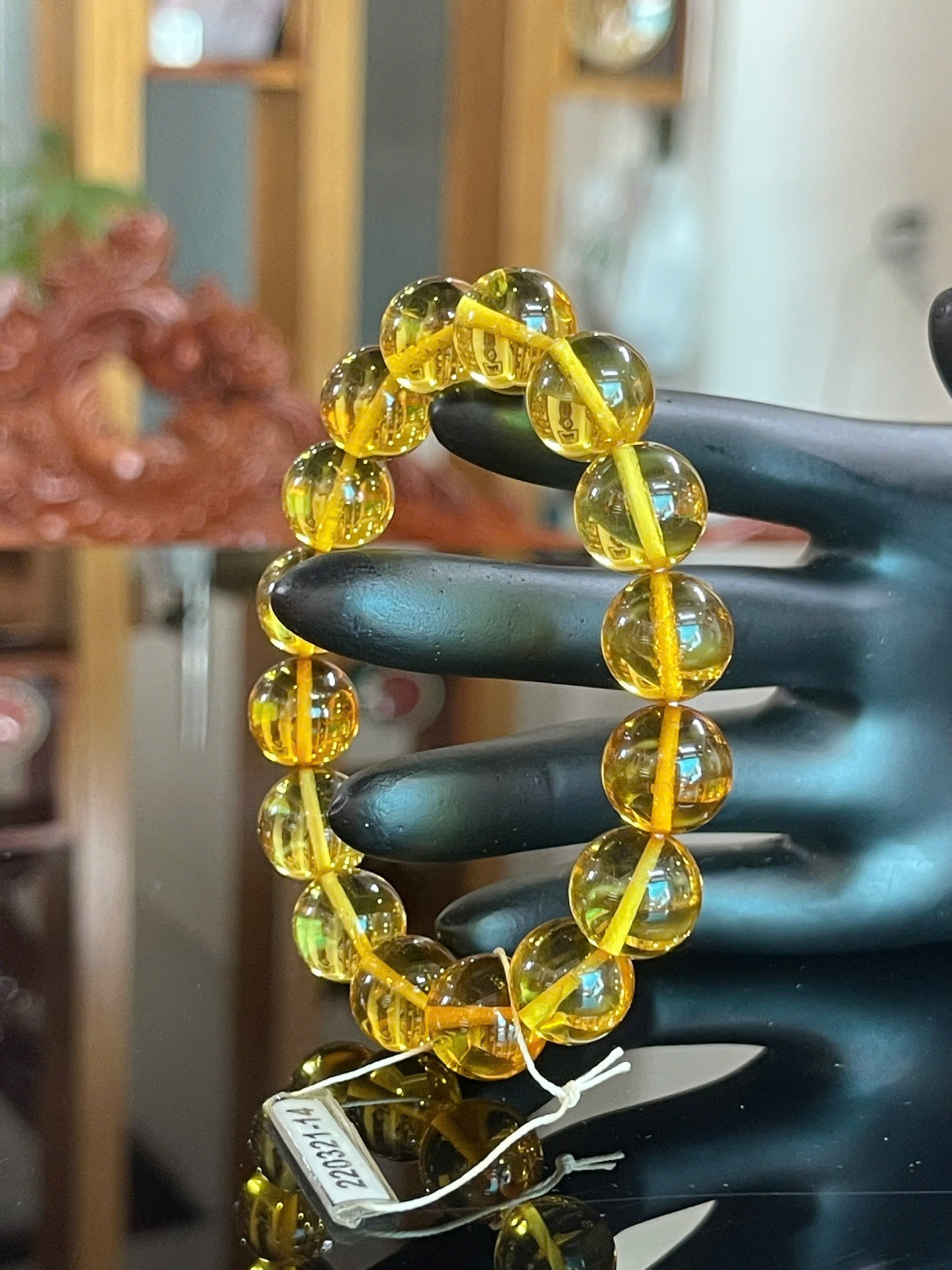 Vòng hổ phách Nga Baltic VHP220321-14 12ly 16g size 16,5