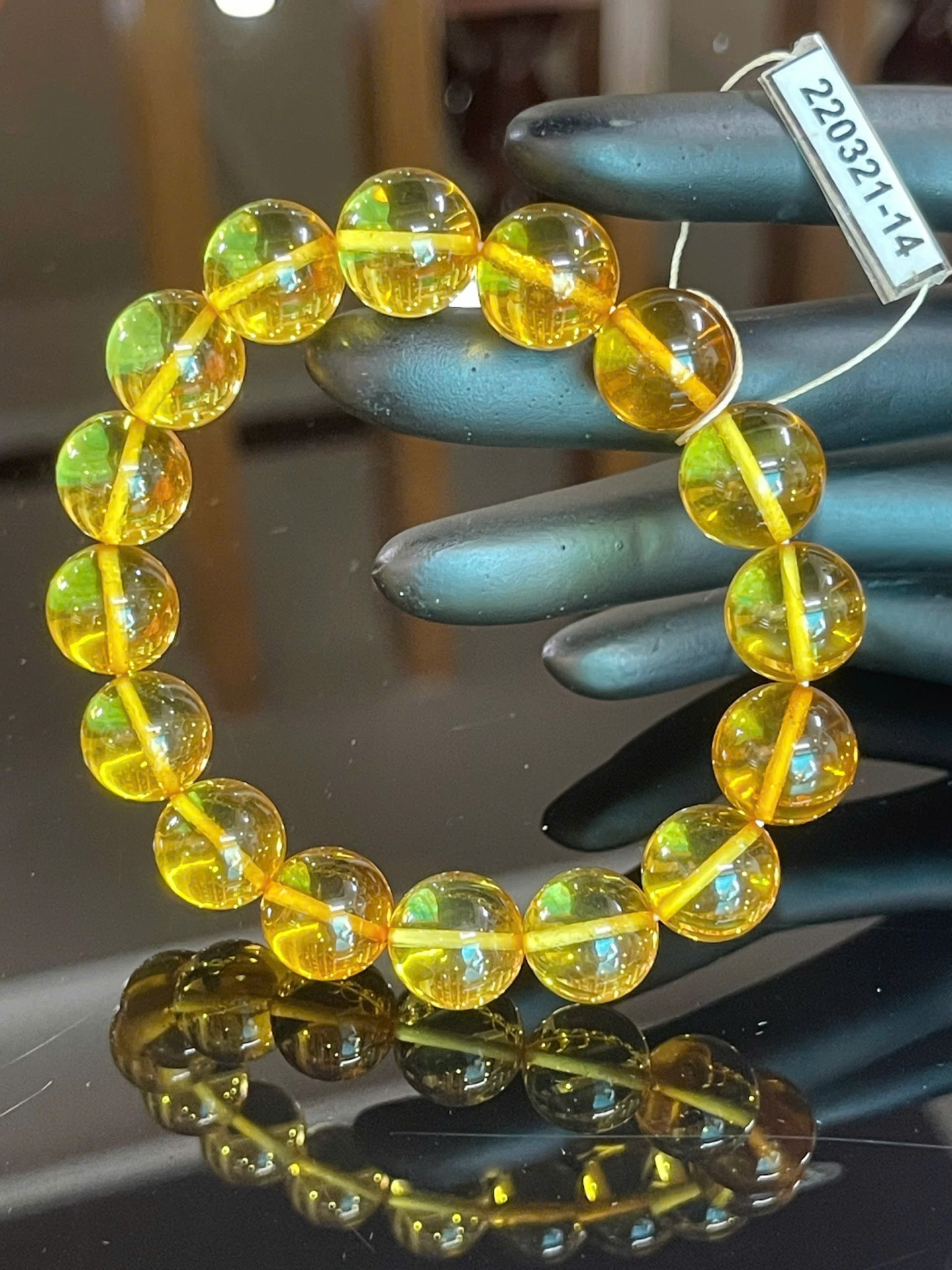 Vòng hổ phách Nga Baltic VHP220321-14 12ly 16g size 16,5