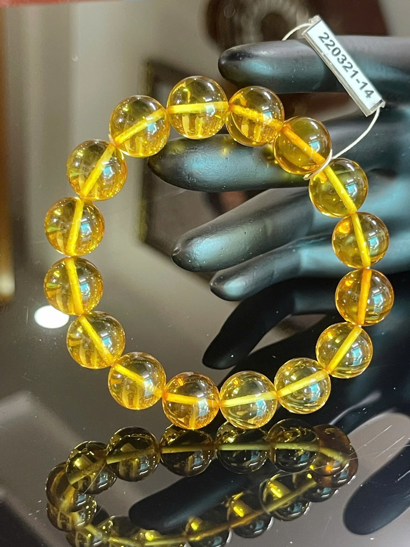 Vòng hổ phách Nga Baltic VHP220321-14 12ly 16g size 16,5