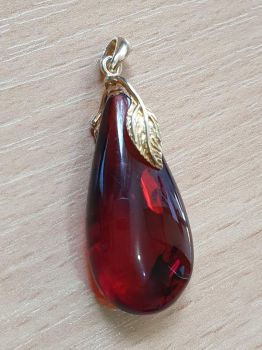 Mặt đá hổ phách tự nhiên từ vùng kaliningrad Baltic nước Nga 5,2g