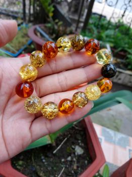 Vòng Hổ phách tự nhiên nhiều màu - Hổ phách Nga Baltic VHP101221-02