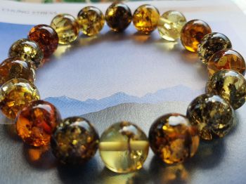 Vòng hổ phách Nga Baltic VHPMS127-06 10ly 10g size 15,8