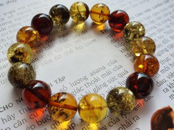 Vòng hổ phách Nga Baltic VHPMS127-11 12ly 15,6g size 16,5